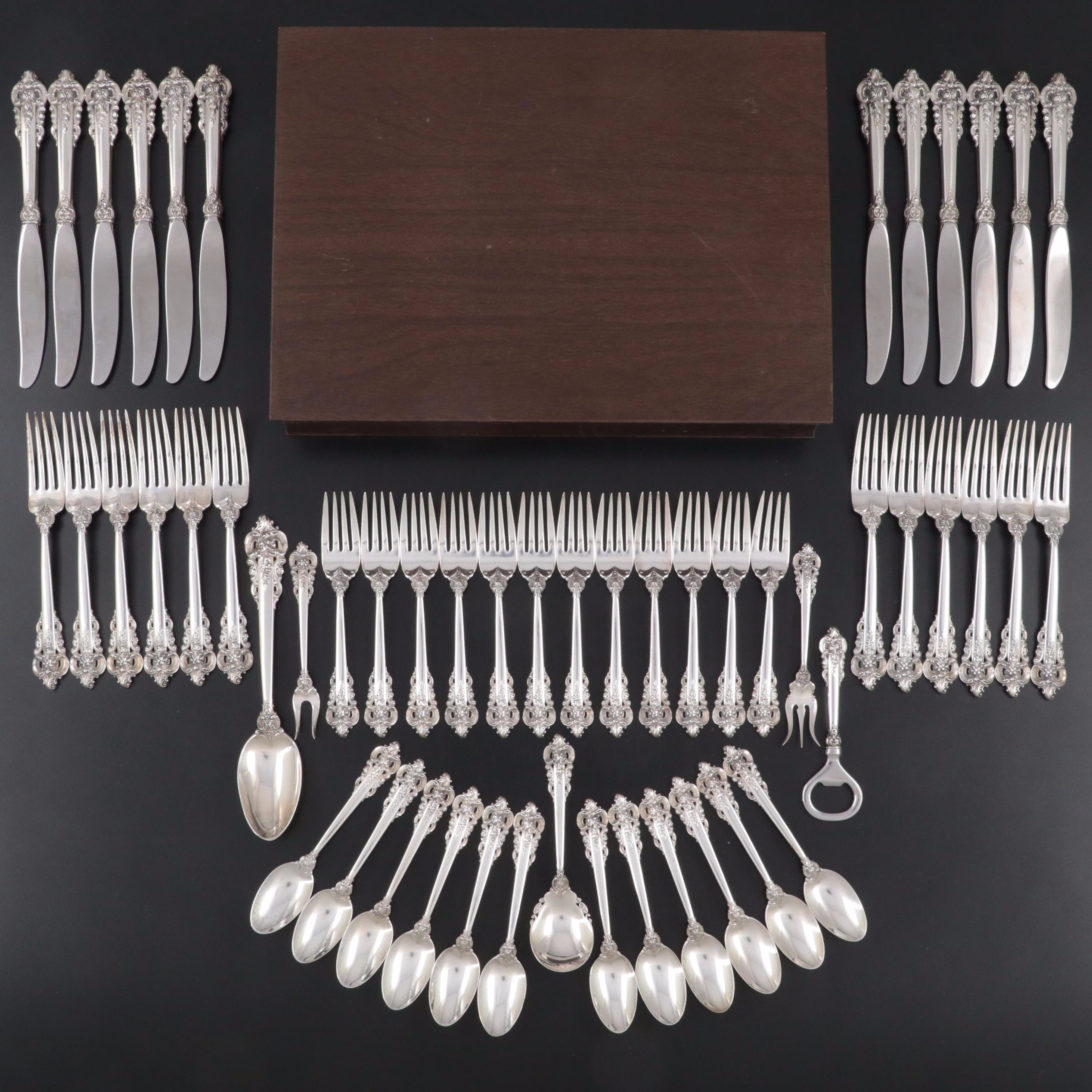 Wallace Silver "Grande Baroque" Sterling Silver Flatware, Late 20th Century