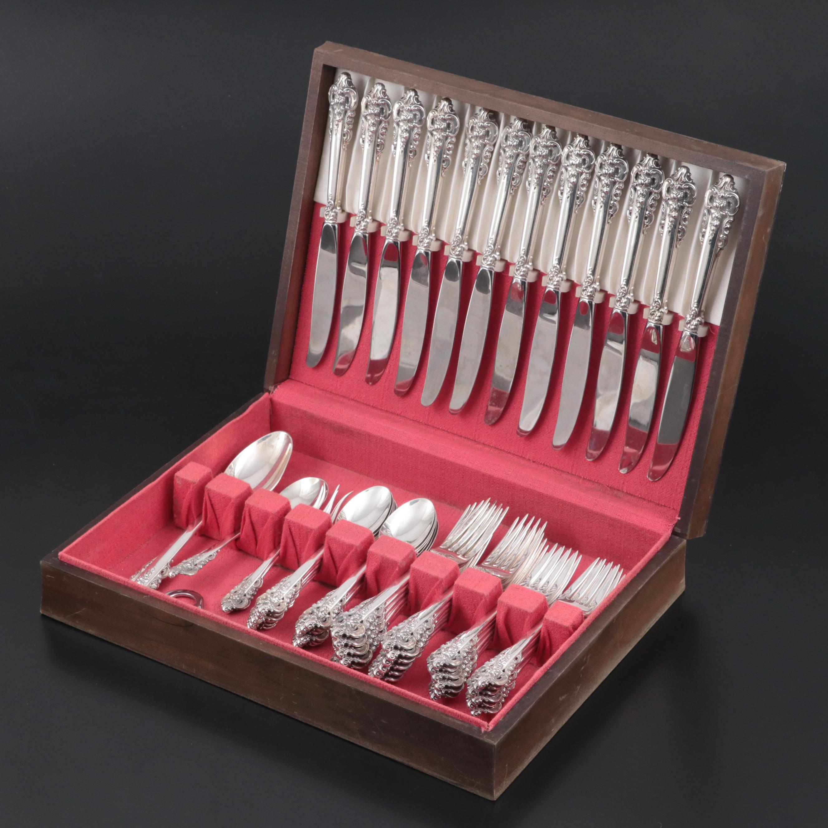 Wallace Silver "Grande Baroque" Sterling Silver Flatware, Late 20th Century