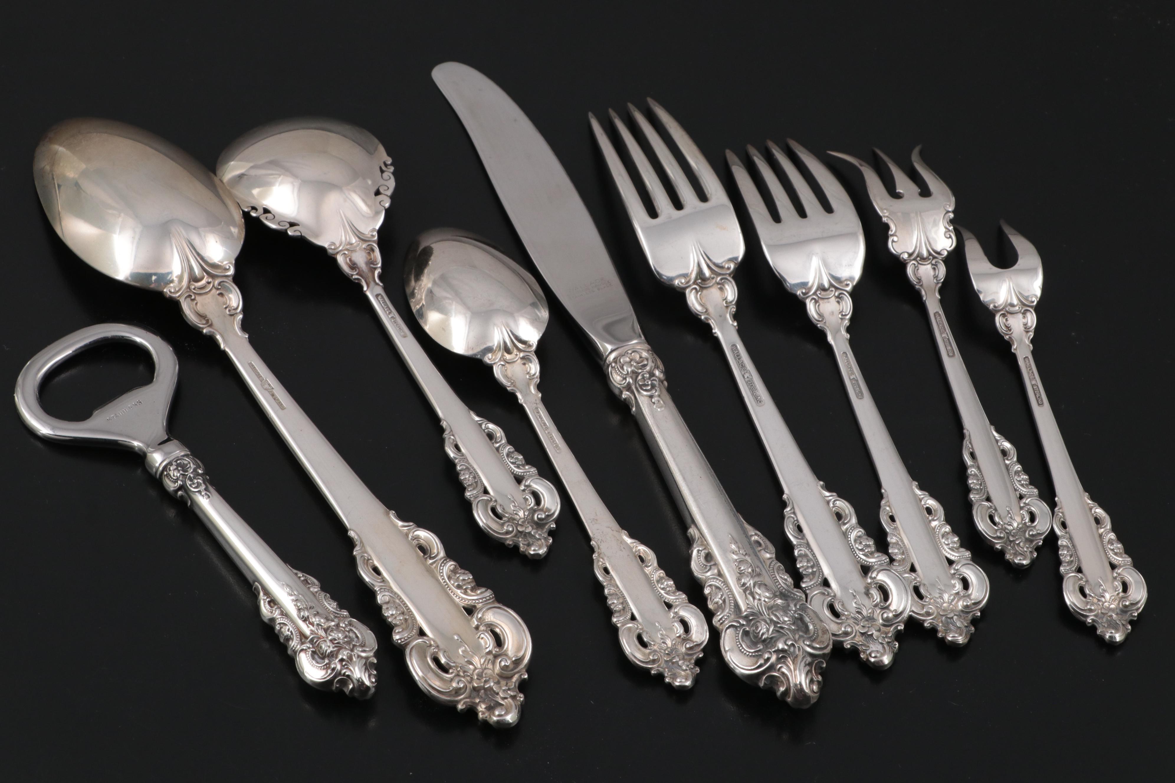 Wallace Silver "Grande Baroque" Sterling Silver Flatware, Late 20th Century