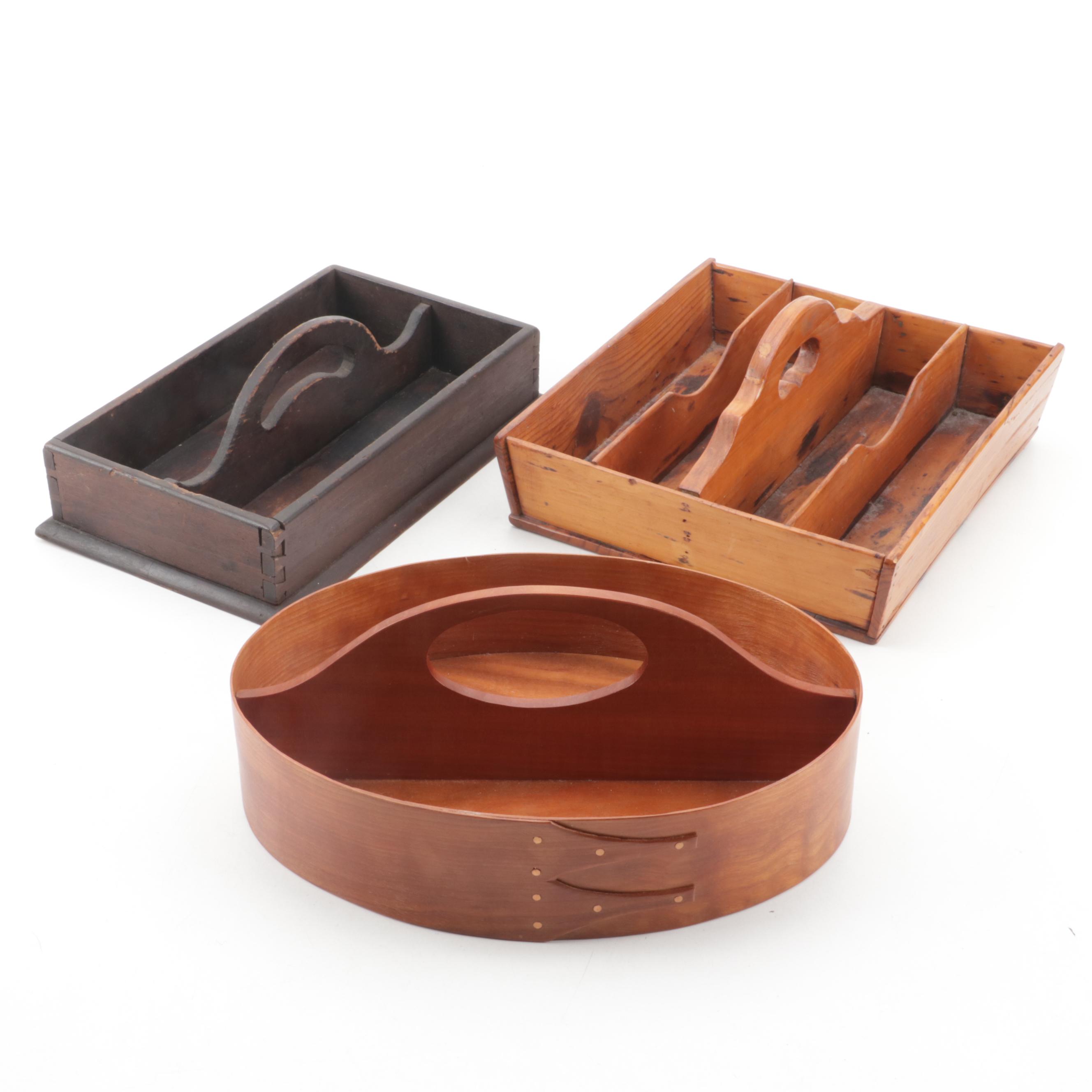 Cherry Bentwood and Other Wooden Divided Trays