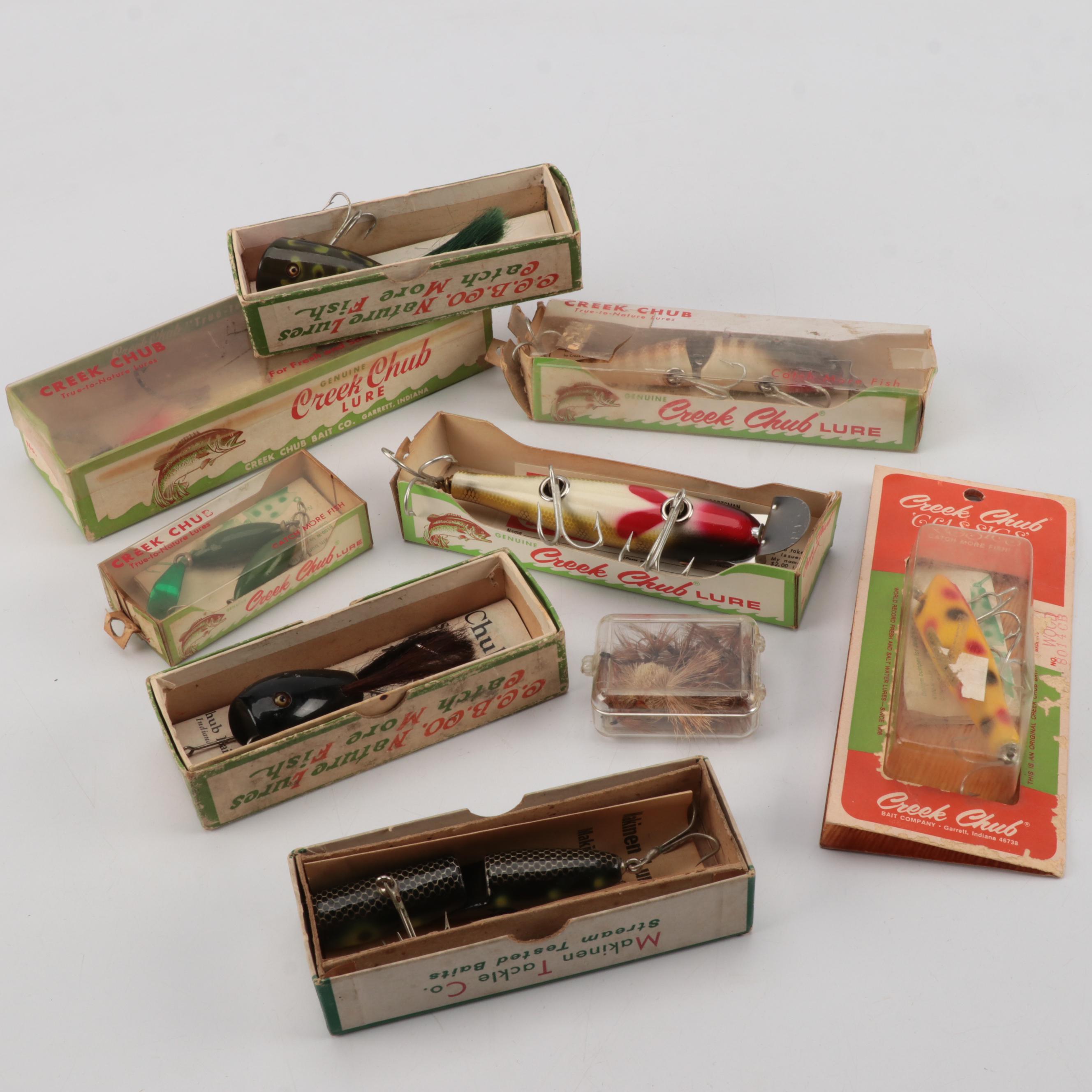 Creek-Chub and Assorted Fishing Lure Collection