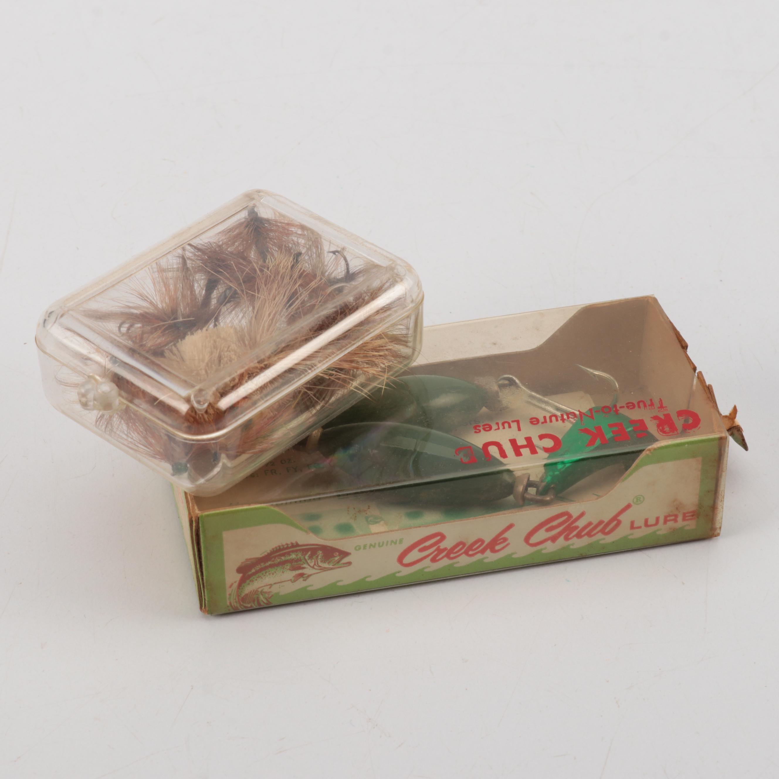 Creek-Chub and Assorted Fishing Lure Collection