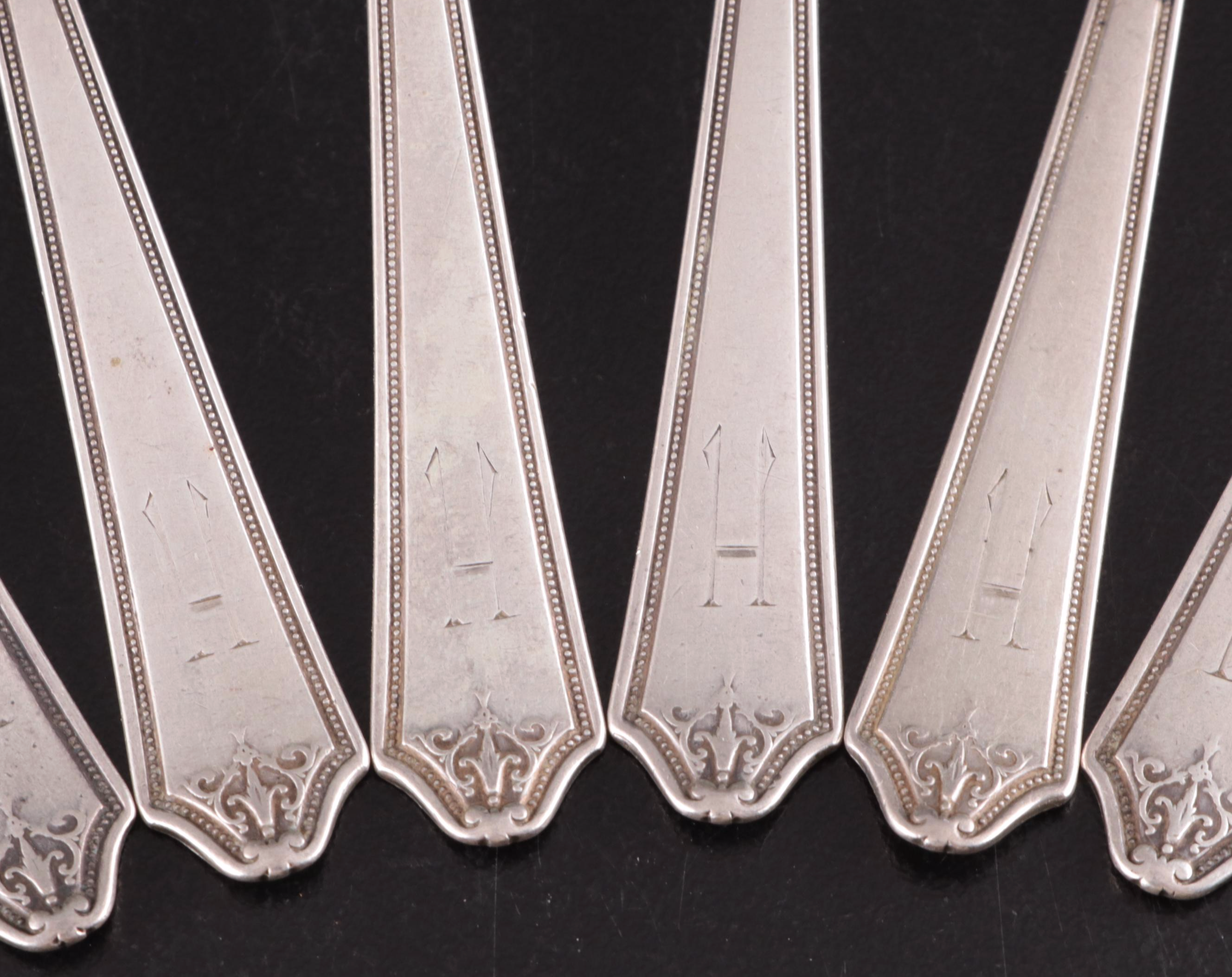 Reed & Barton Jelly Trowel and Watrous Sterling Spoons and Silver Plate Flatware