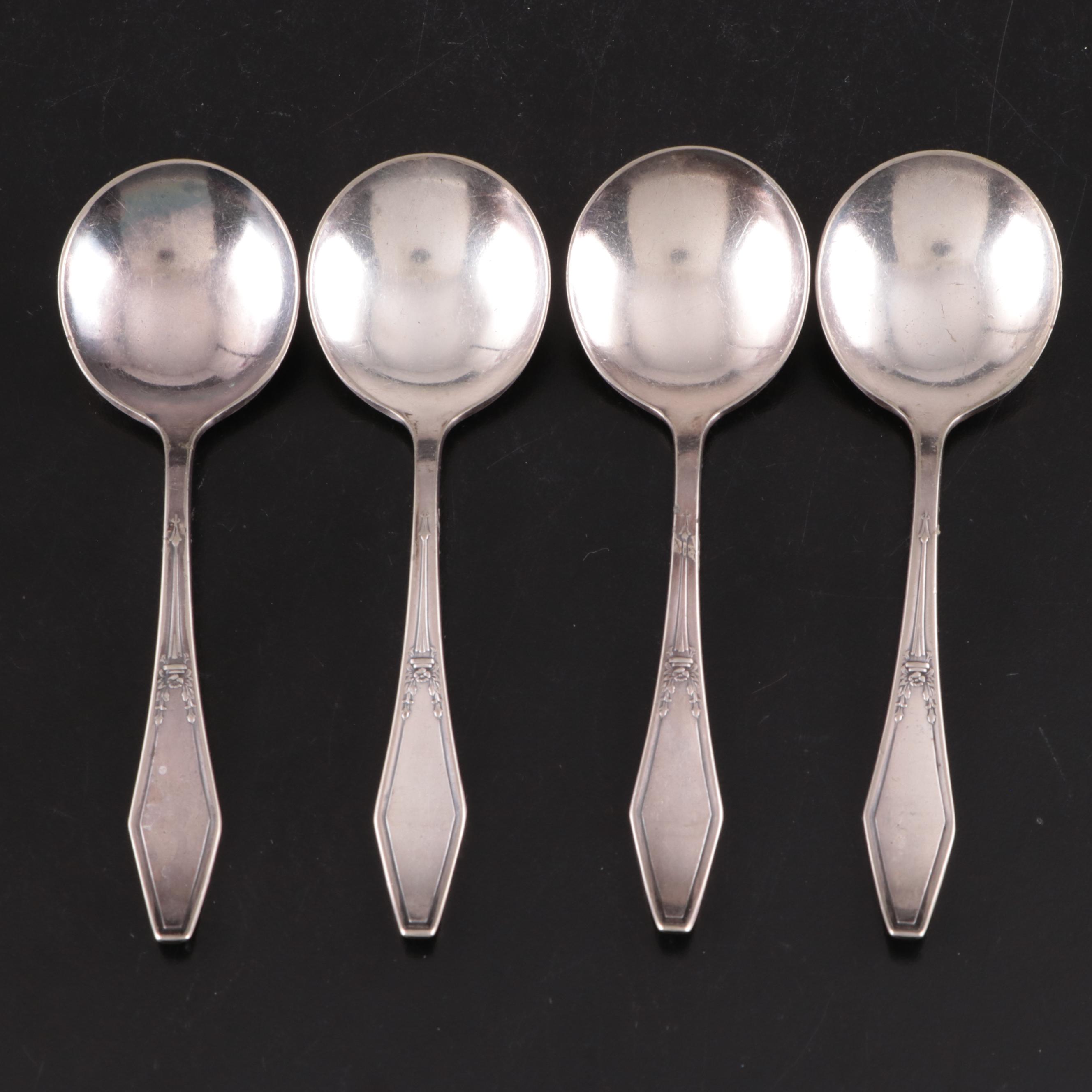Reed & Barton Jelly Trowel and Watrous Sterling Spoons and Silver Plate Flatware