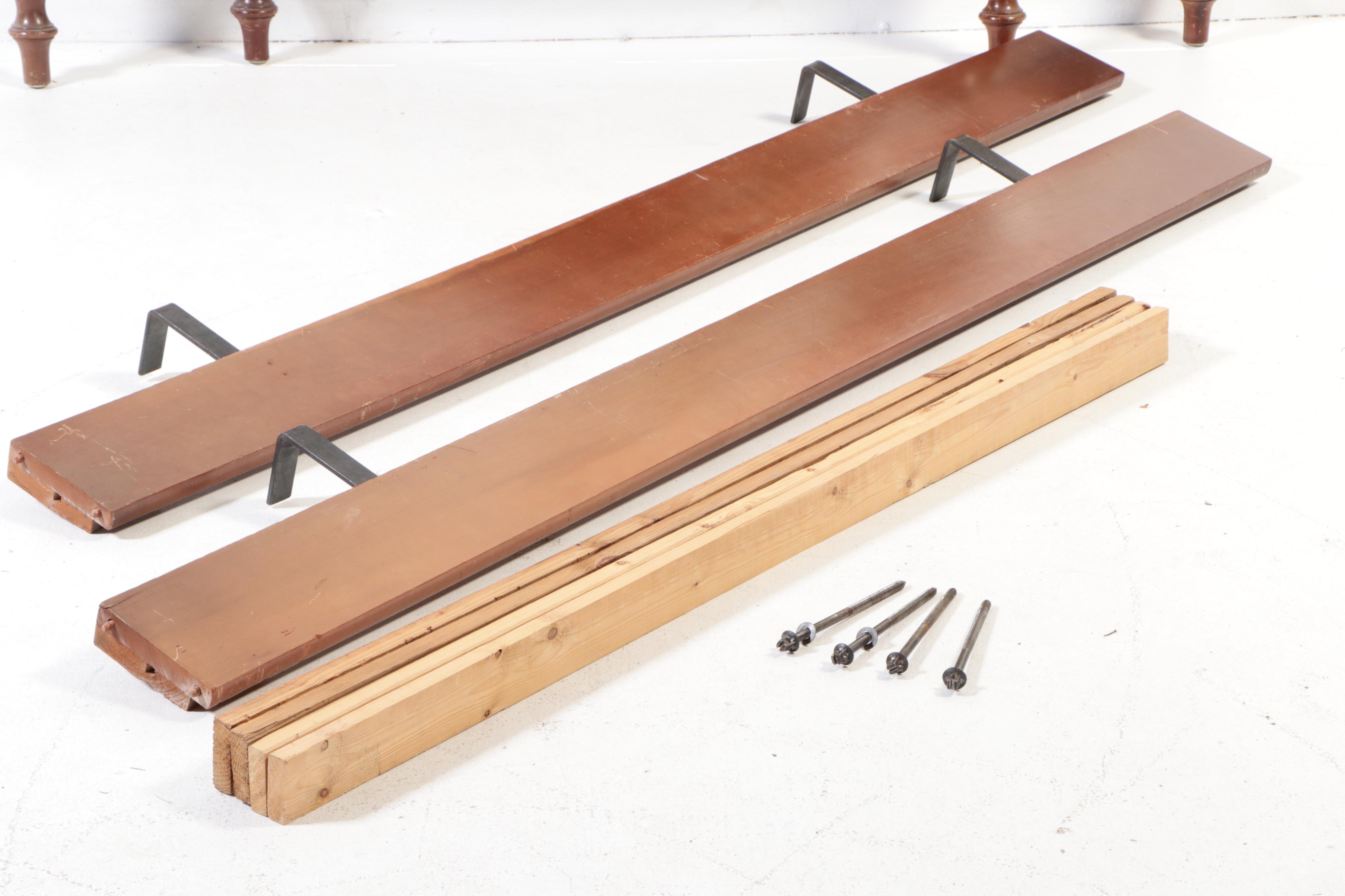 Federal Style Cherrywood Full Size Four-Post Bed Frame, Late 20th Century