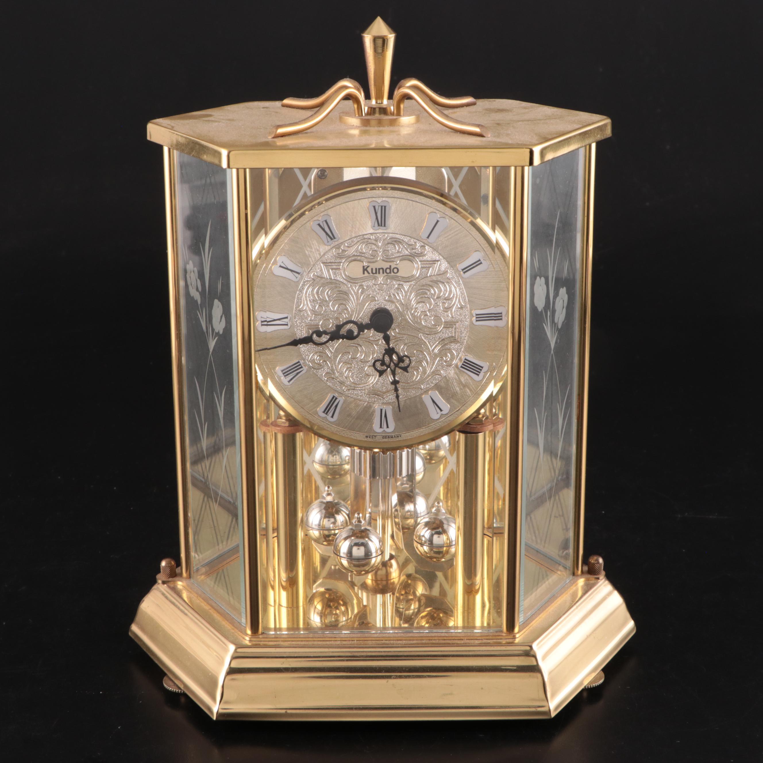 Kundo West German Brass Anniversary Clock