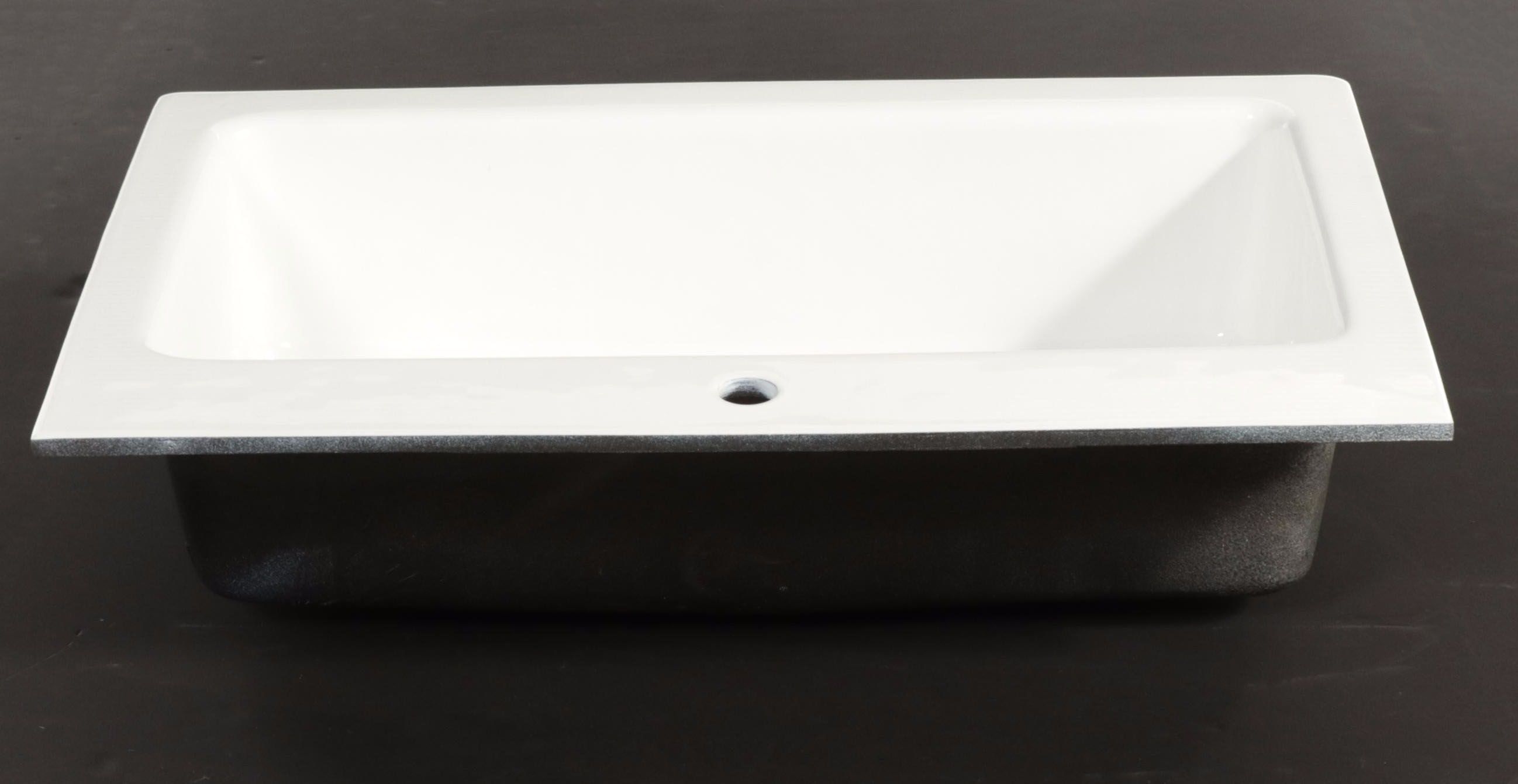 White Enameled Cast Iron Farmhouse Kitchen Sink