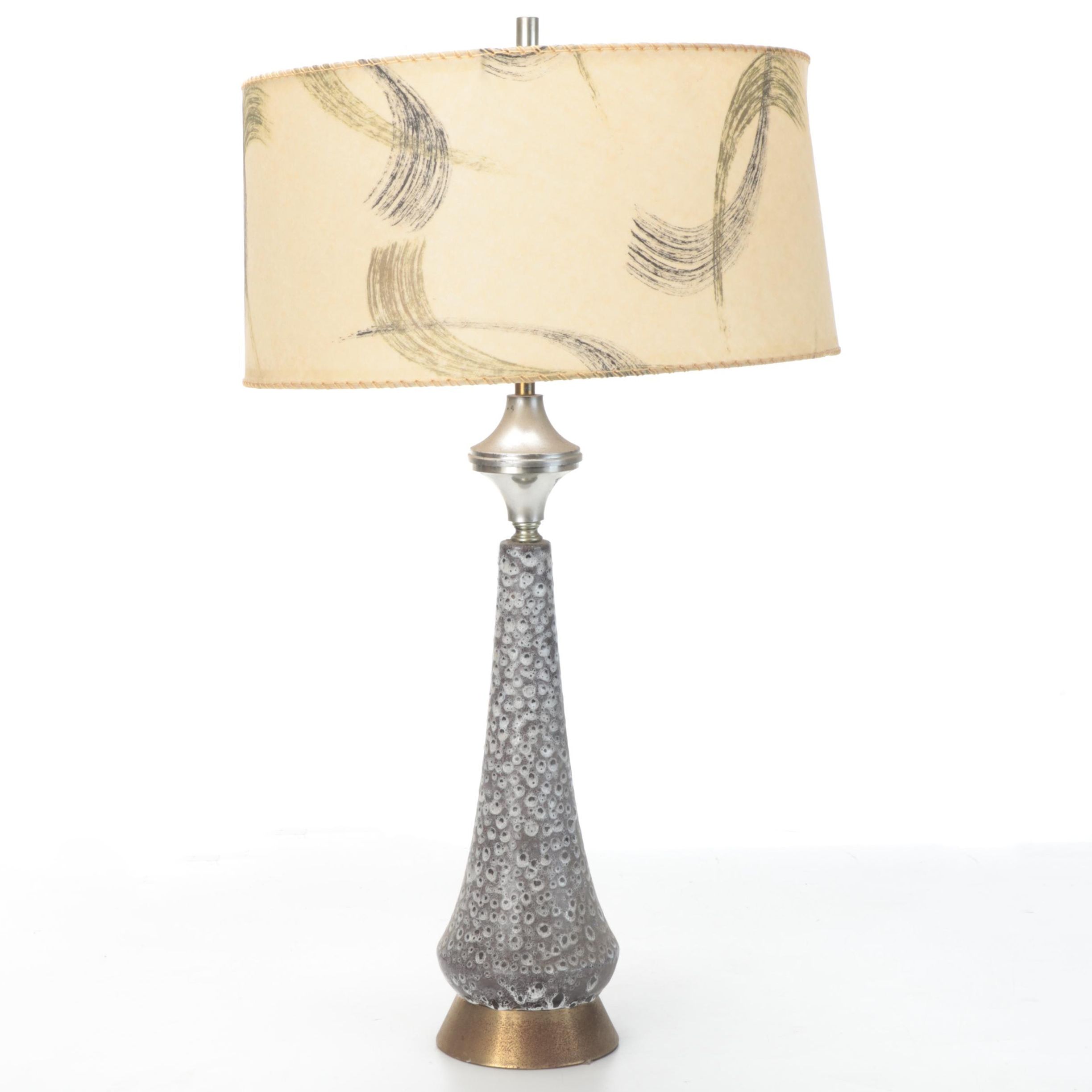 Mid-Century Style Table Lamp With Paper Shade