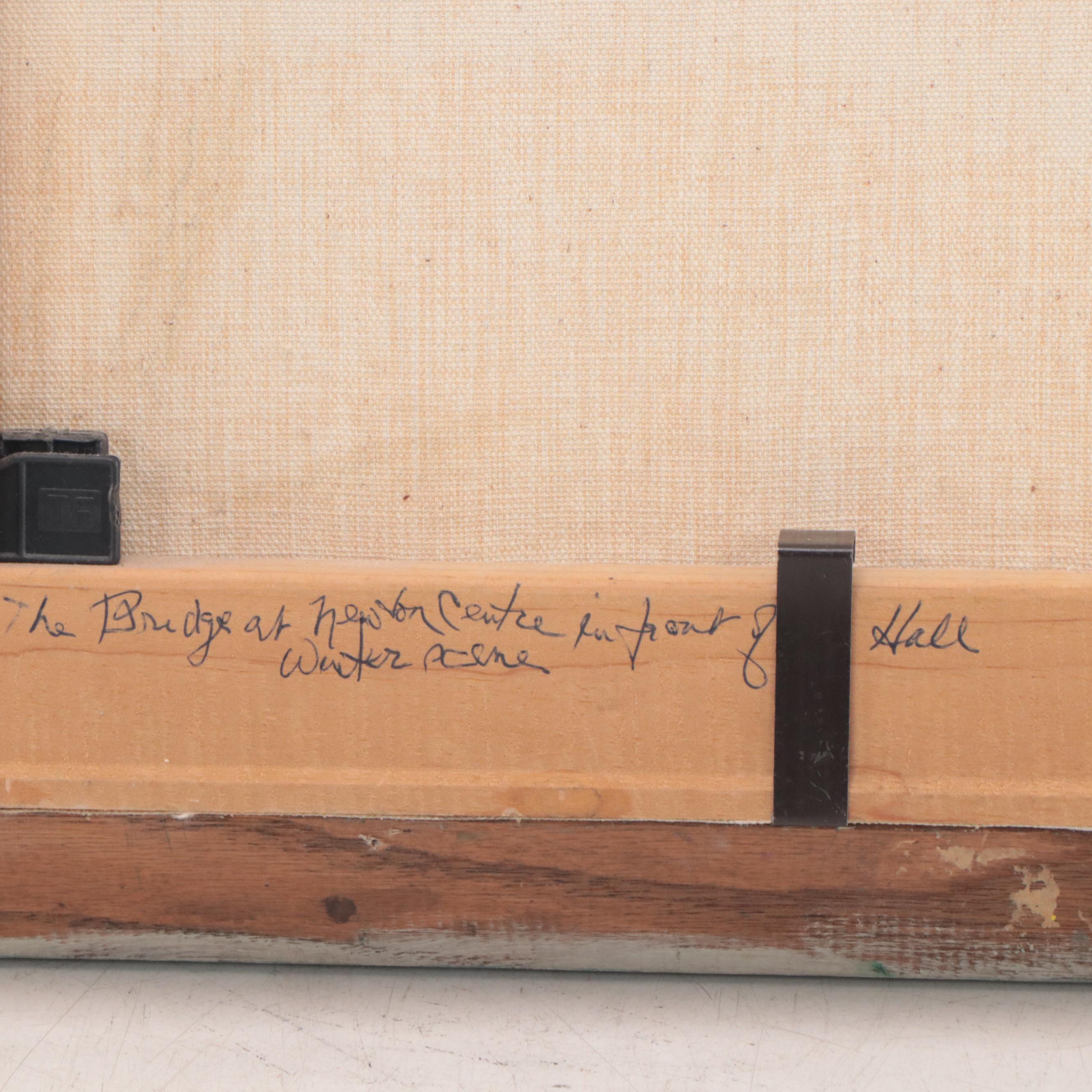 Everett Warner Winter Landscape Oil Painting, Mid 20th Century