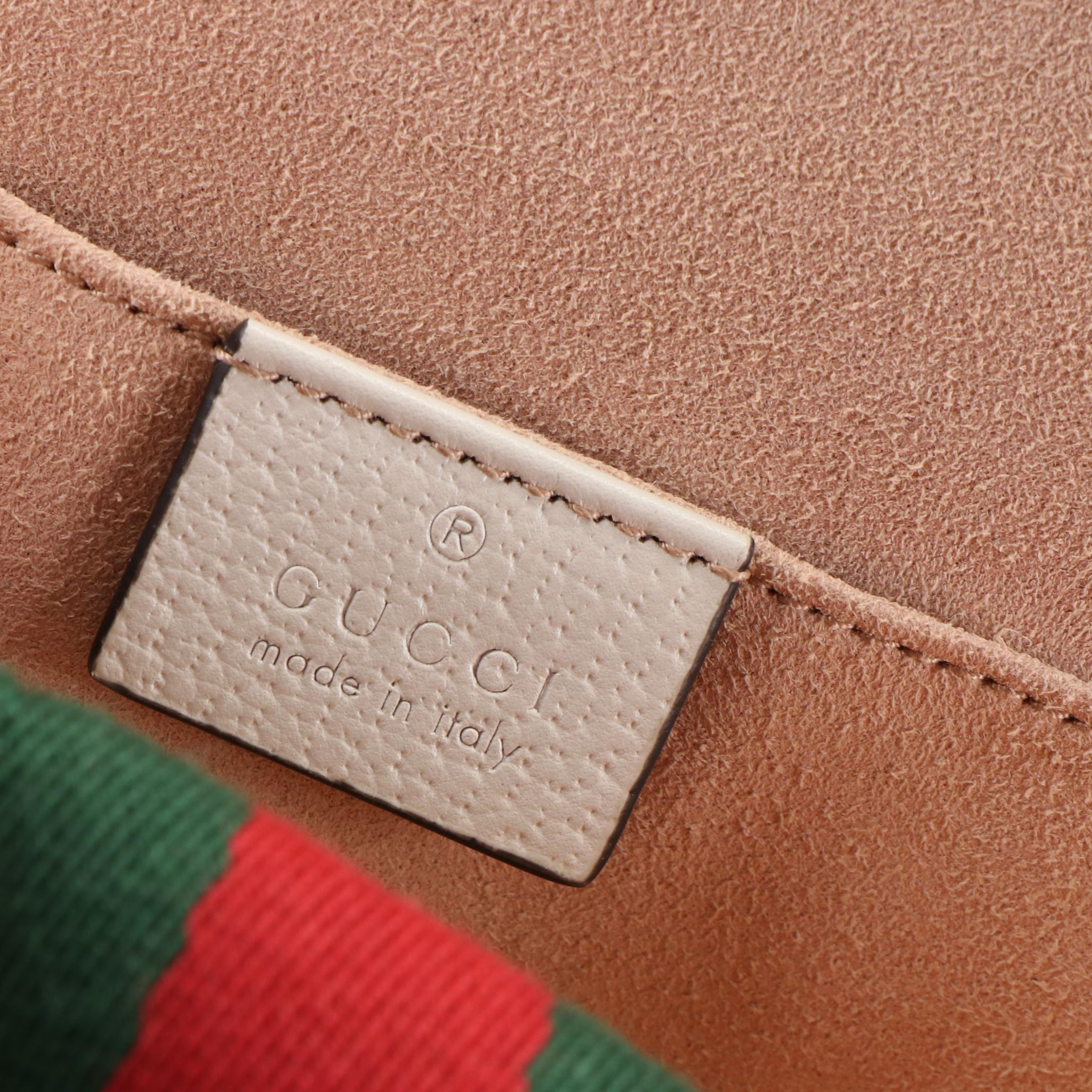 Gucci Ophidia Floral Supreme Canvas and White Leather Crossbody