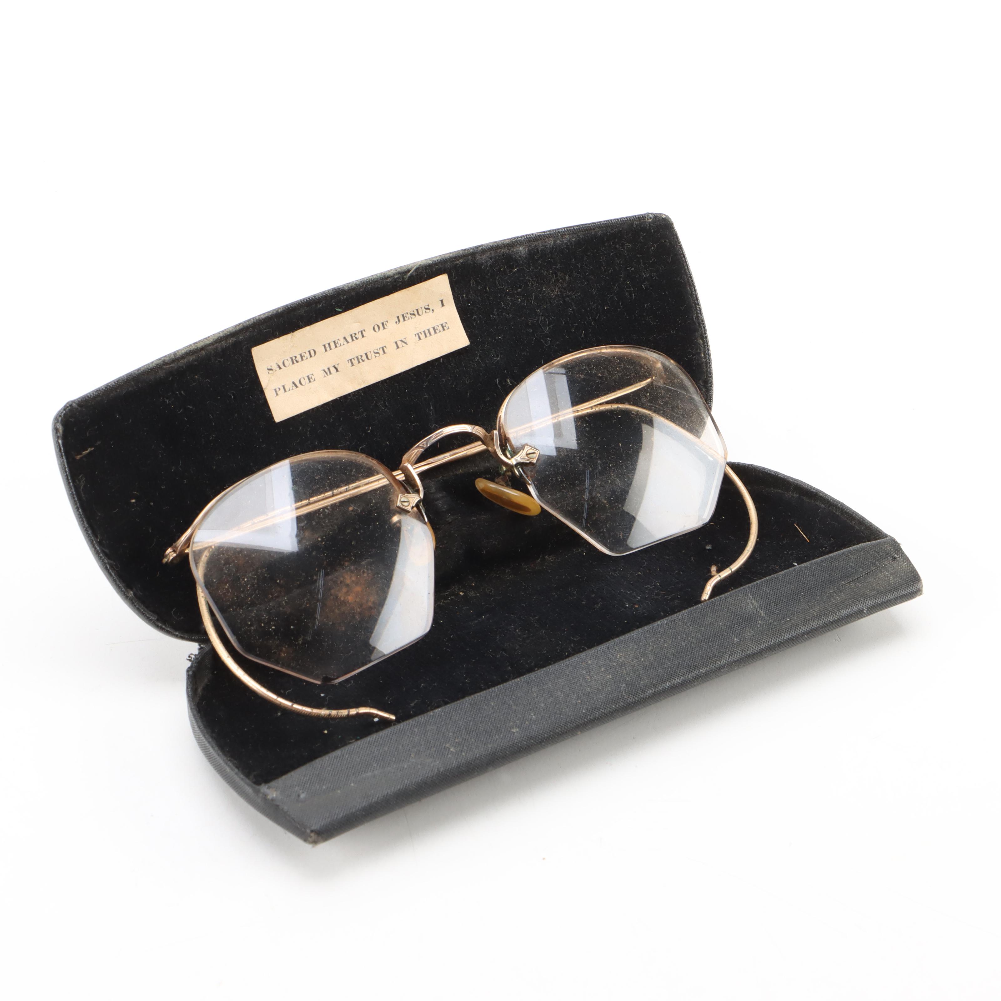 Assorted Wire Rim Spectacles in Cases, Mid-Late 20th Century