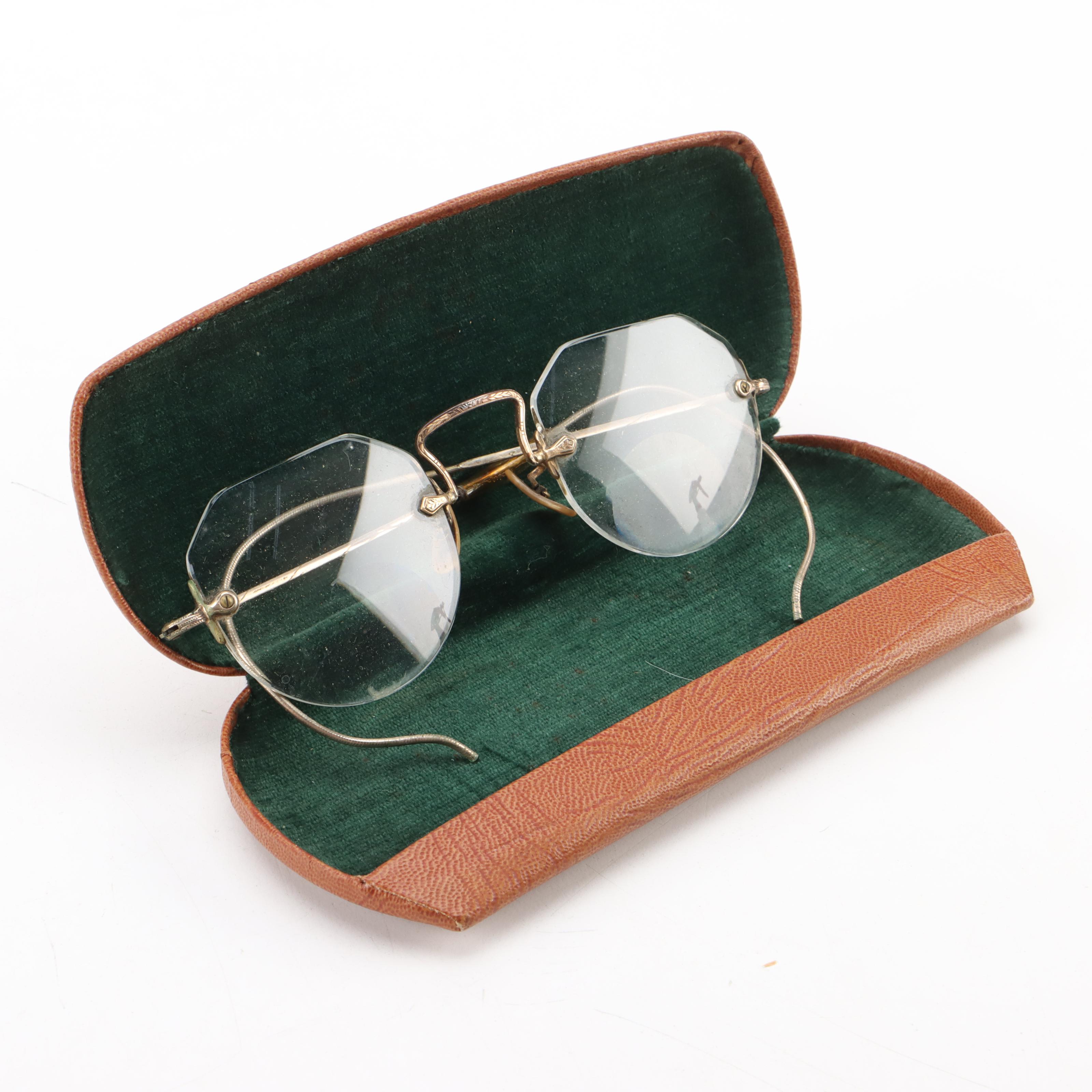 Assorted Wire Rim Spectacles in Cases, Mid-Late 20th Century
