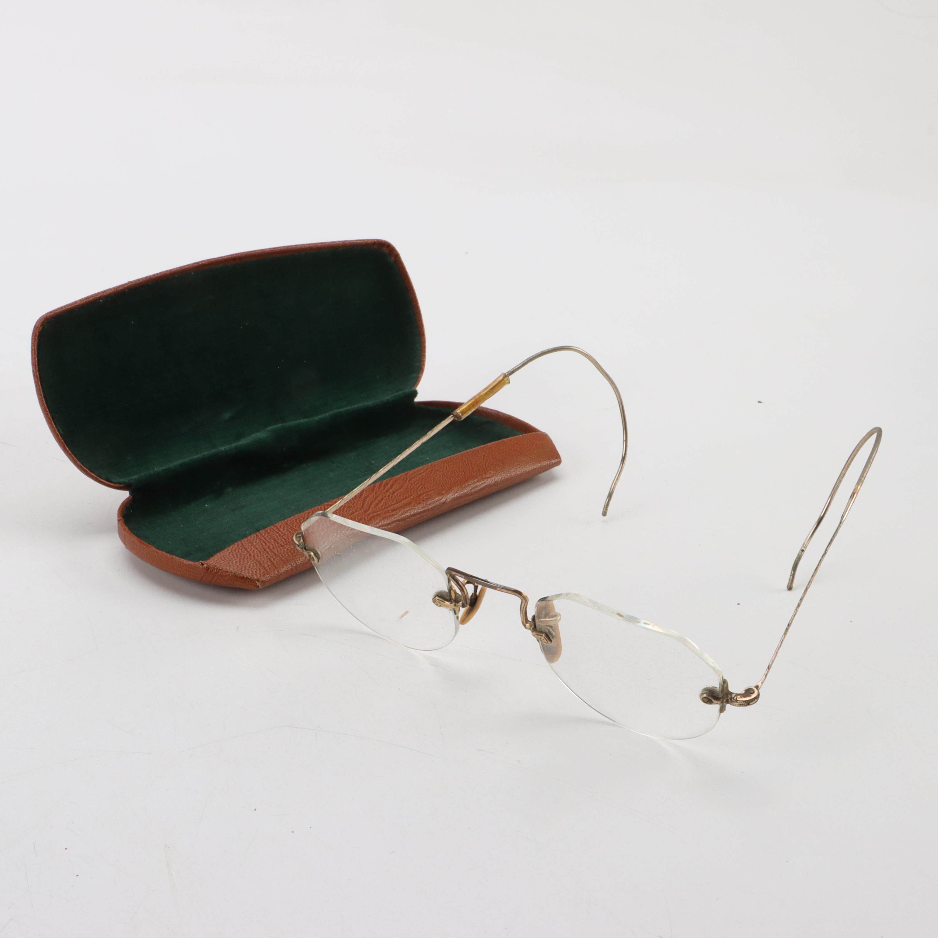 Assorted Wire Rim Spectacles in Cases, Mid-Late 20th Century