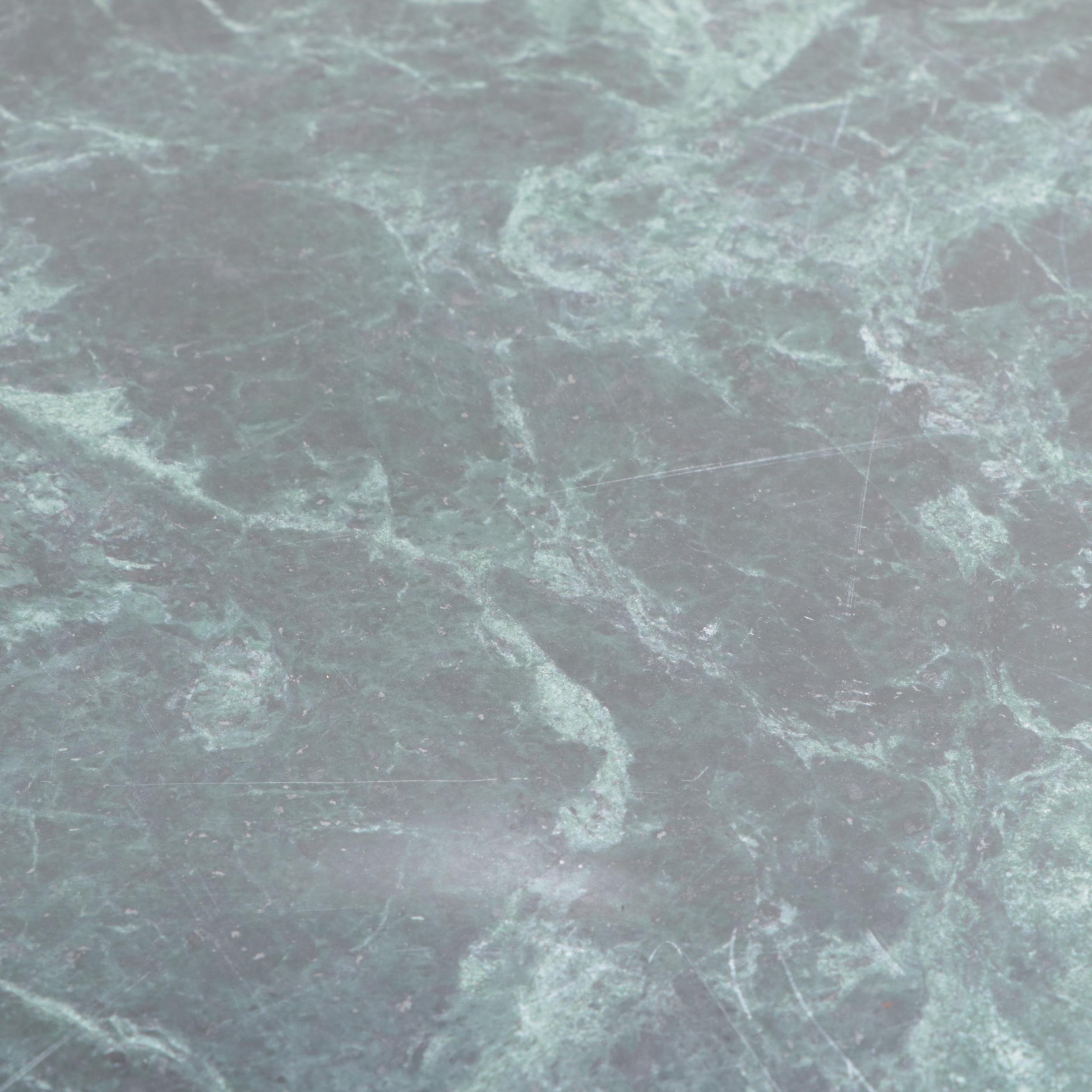 Chinese Carved Hardwood and Marble Display Plinth