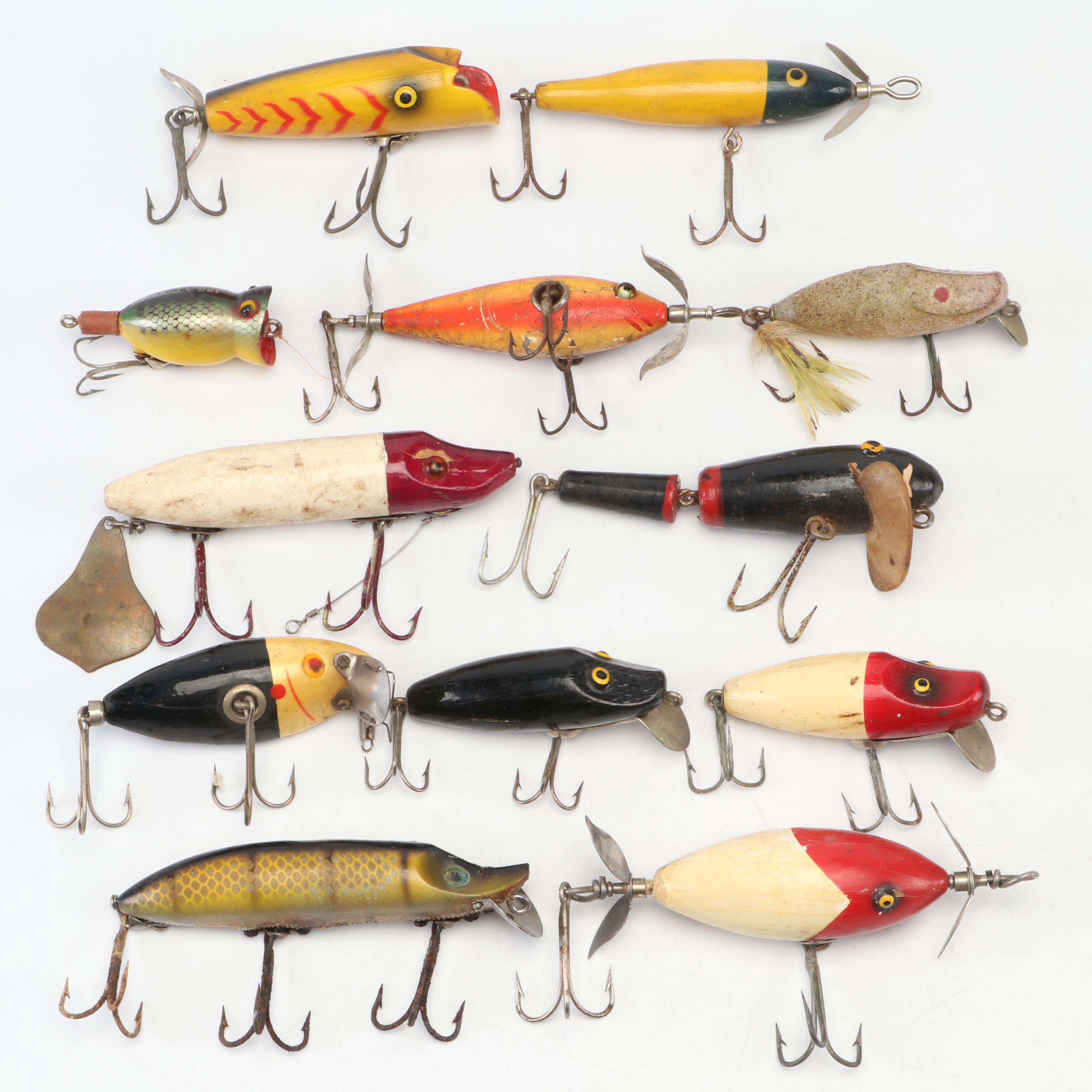Heddon "Vamp Spook" and Assorted Fishing Lure Collection