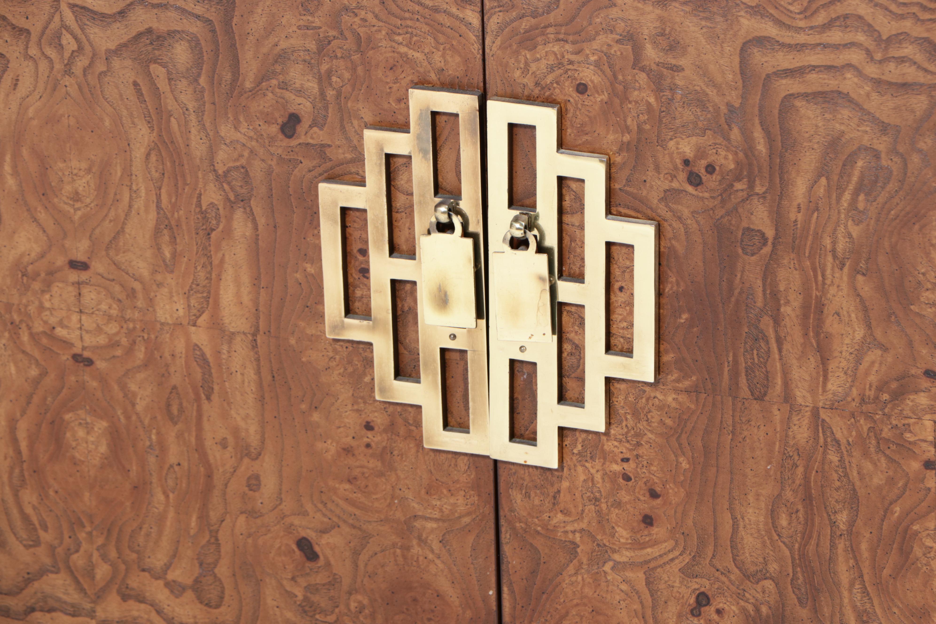 Century Furniture Chin Hua Ebonized and Burlwood China Cabinet