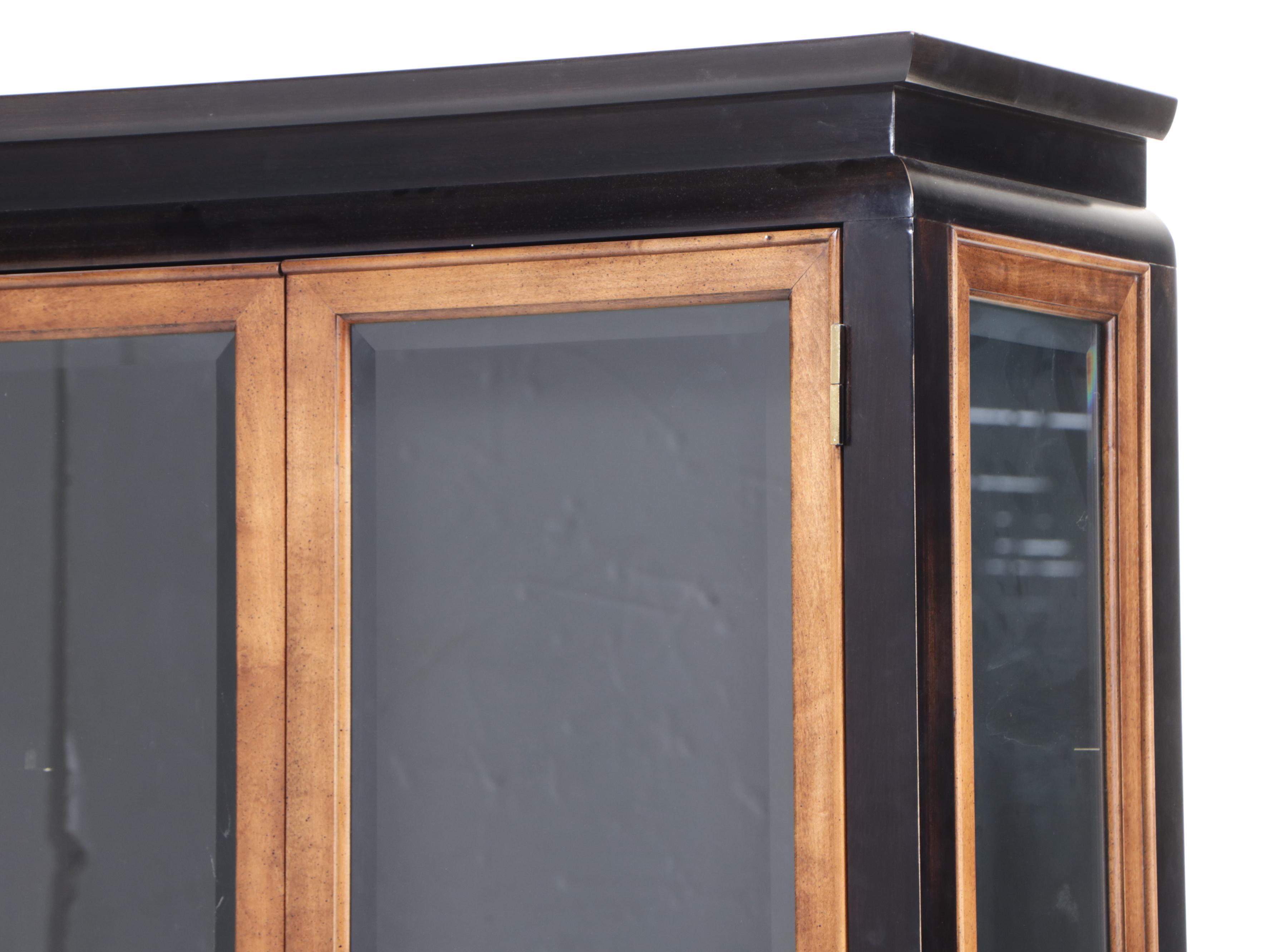 Century Furniture Chin Hua Ebonized and Burlwood China Cabinet