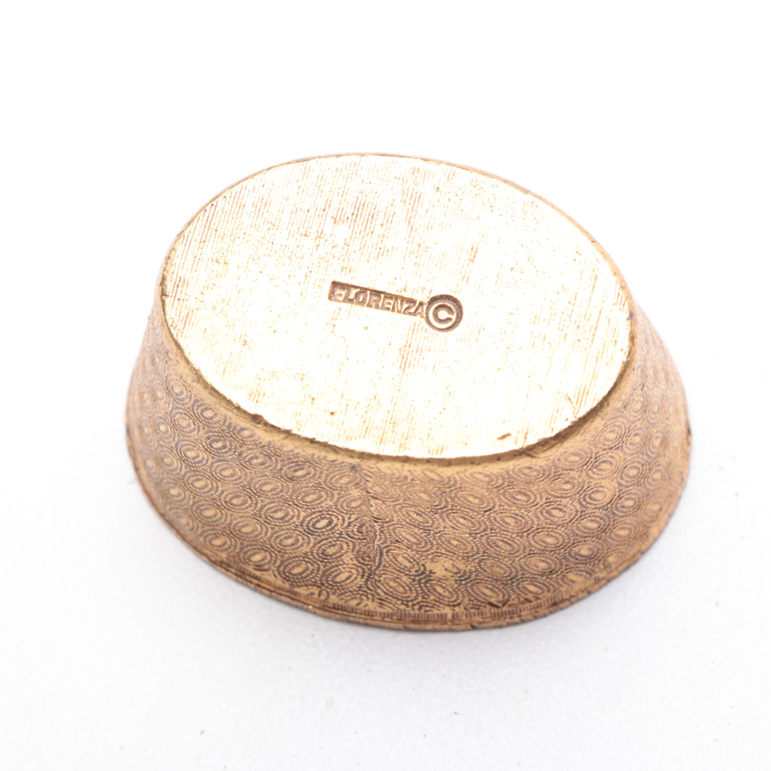 Hand-Painted Floral Motif Porcelain Trinket Box with More Vanity Accessories