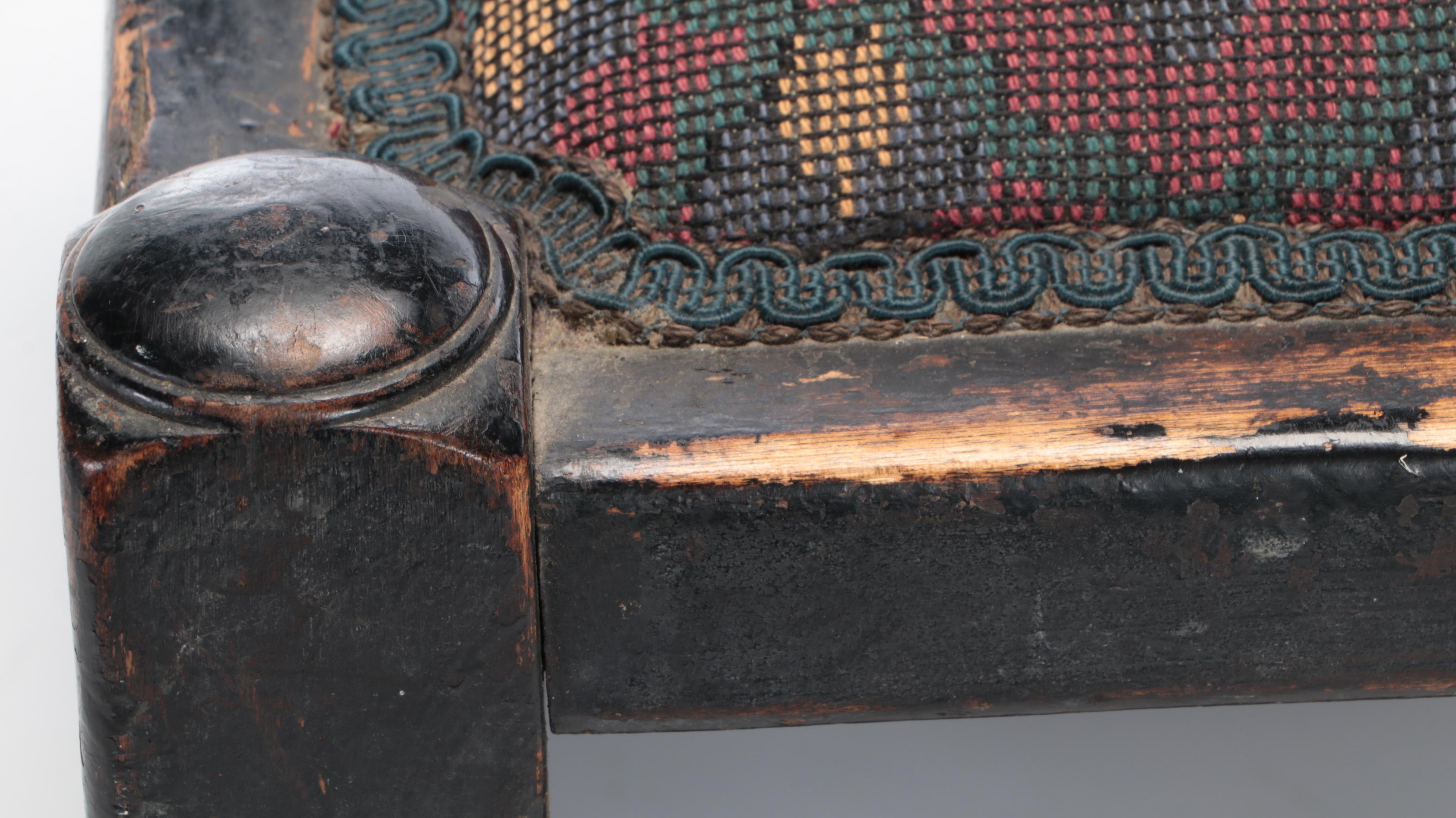 William and Mary Style Barley Twist Leg Footstool