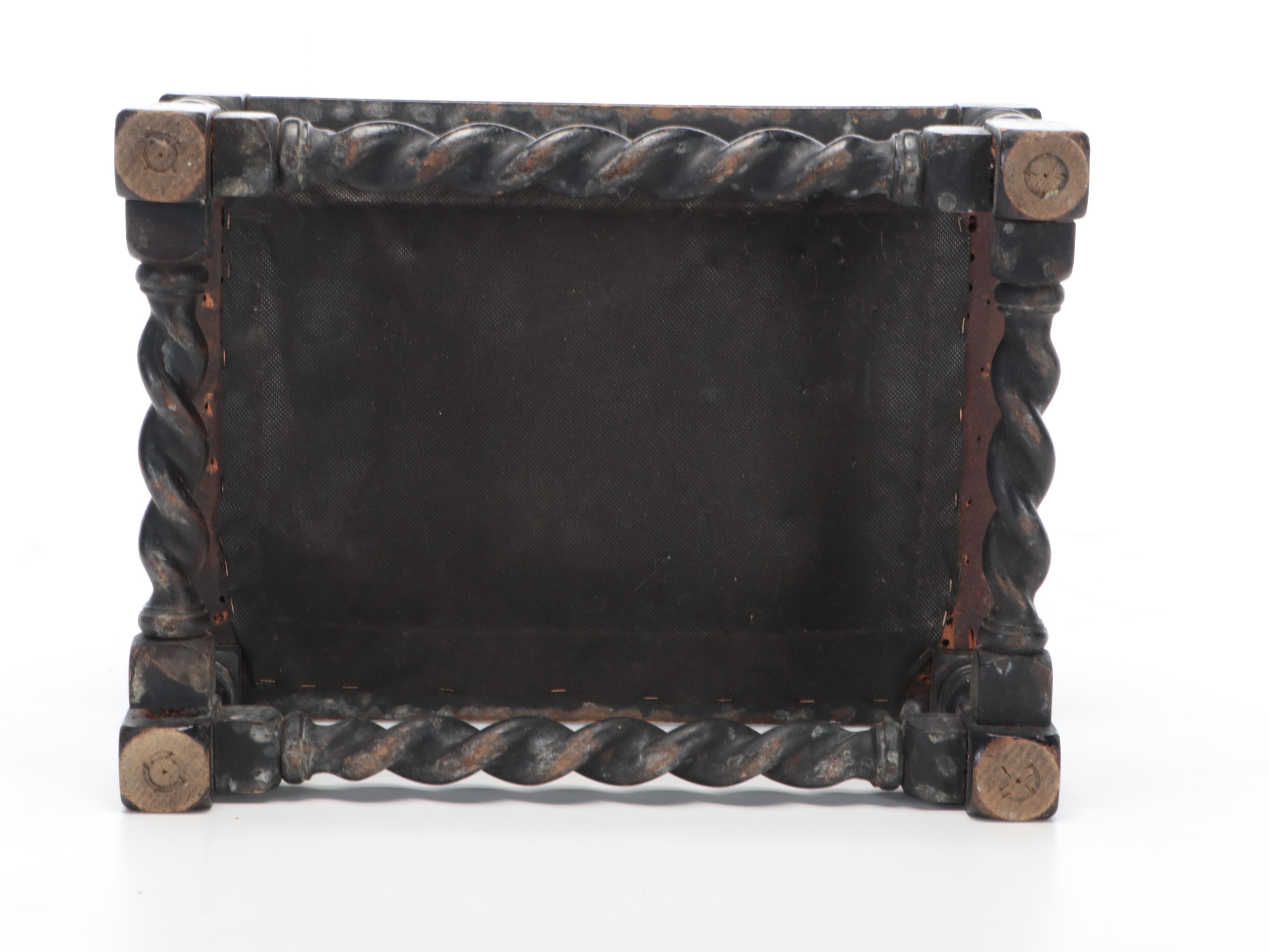 William and Mary Style Barley Twist Leg Footstool