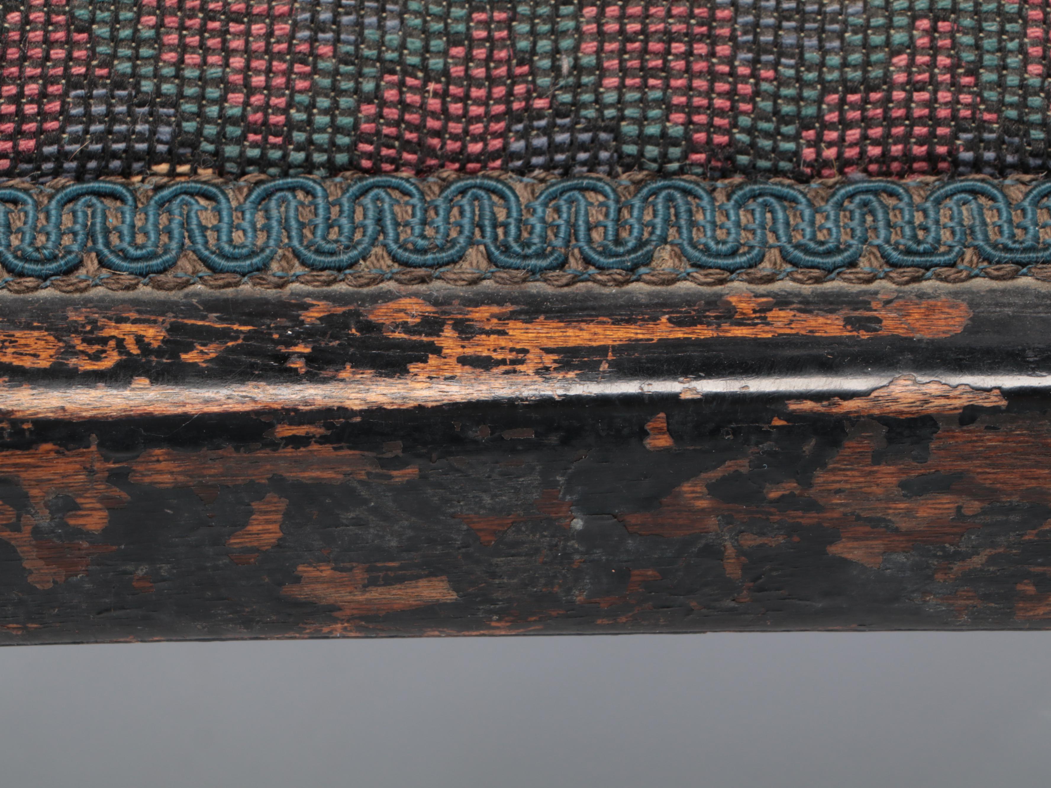 William and Mary Style Barley Twist Leg Footstool