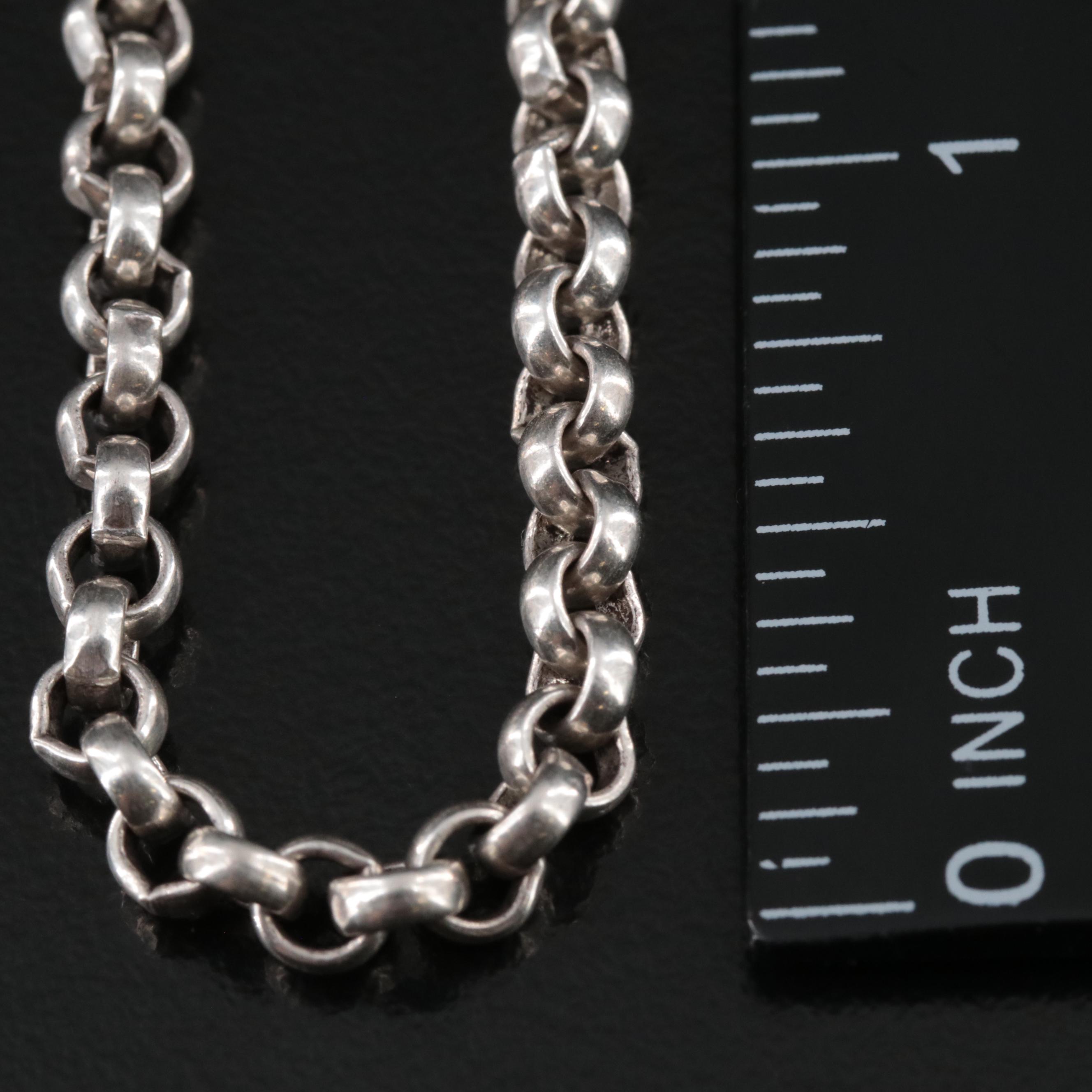 Fine Silver Rolo Chain Necklace