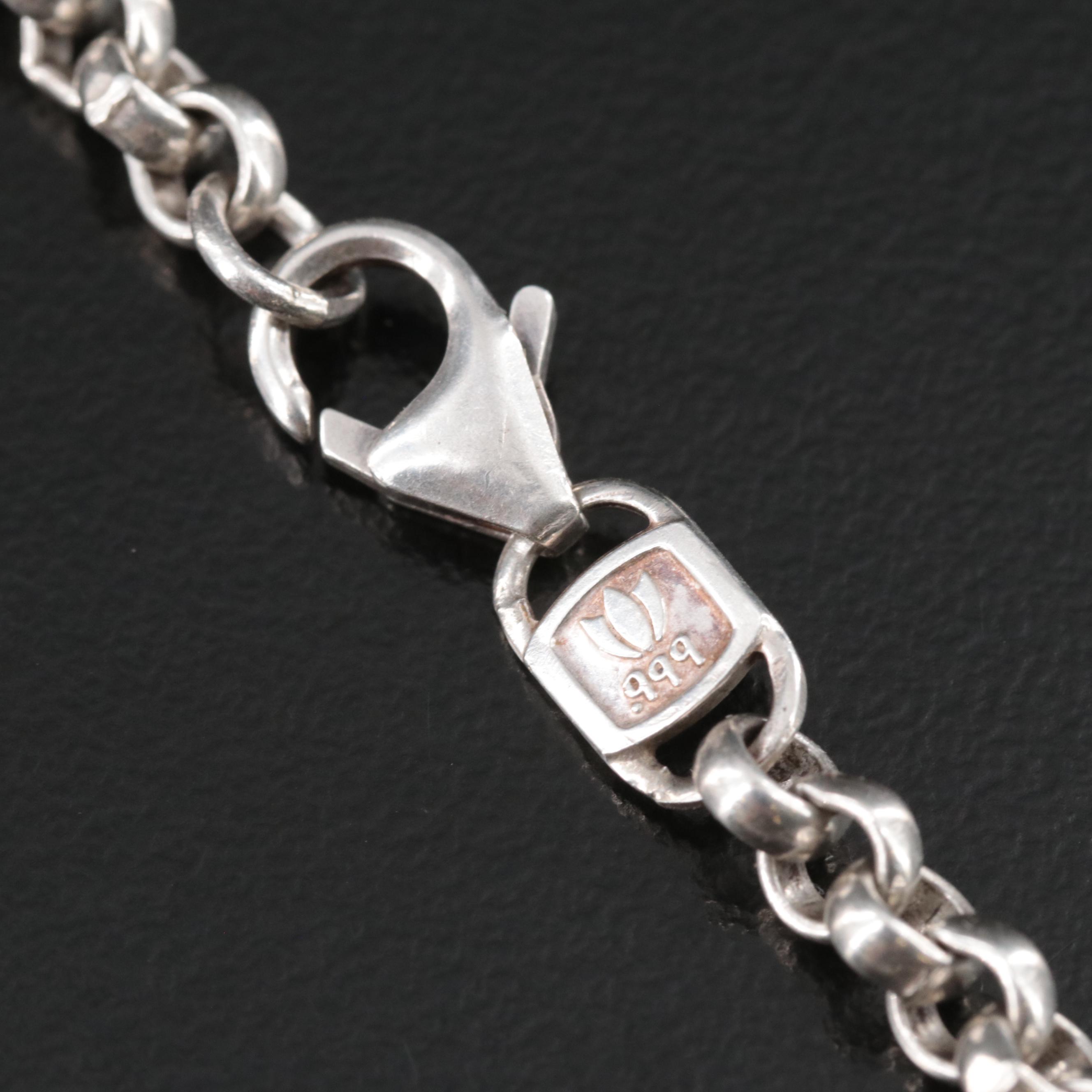 Fine Silver Rolo Chain Necklace
