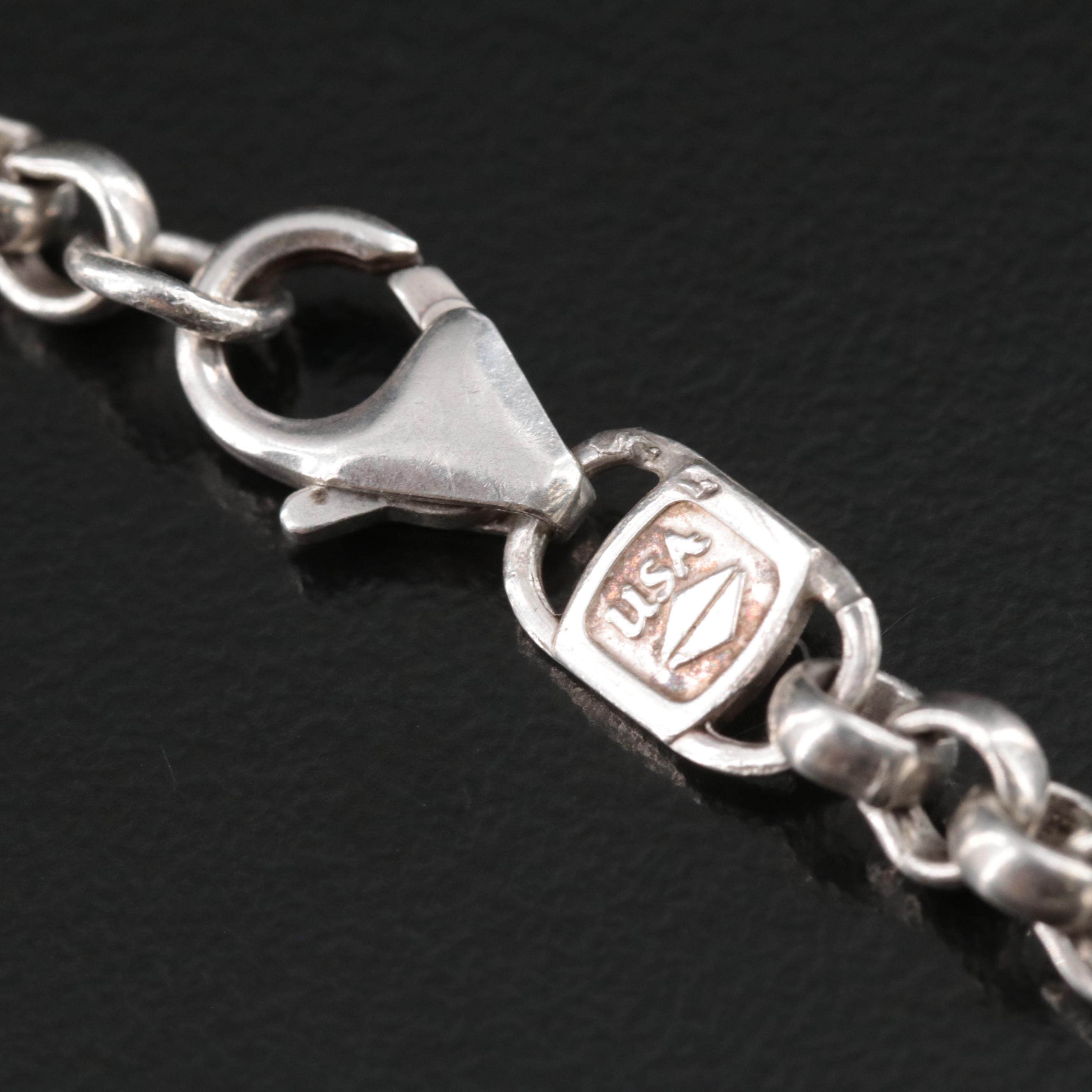 Fine Silver Rolo Chain Necklace