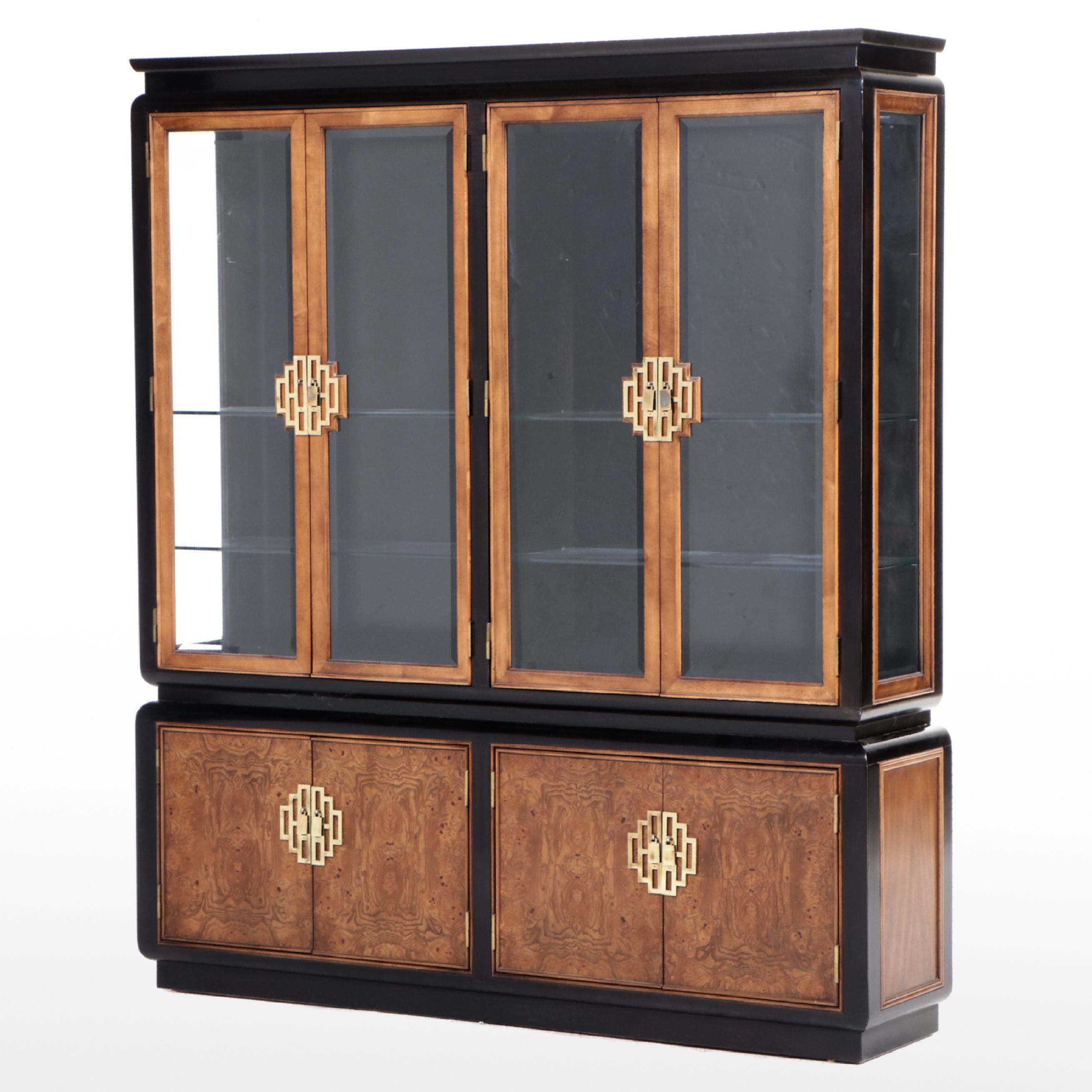 Century Furniture Chin Hua Ebonized and Burlwood China Cabinet