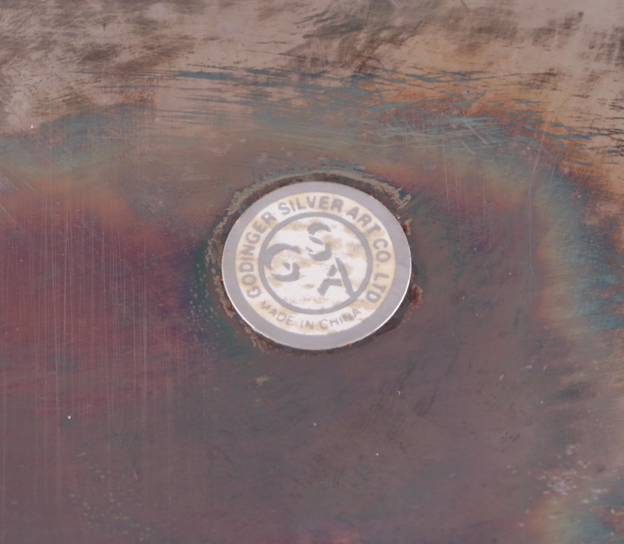 Godinger Silver Art Co. Ltd. Silver Plate Square Tray with Silver Plate Tea Set