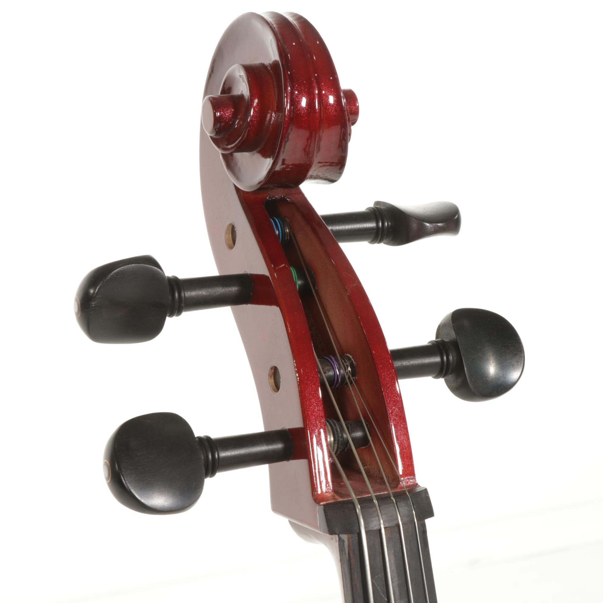 Cecilio Electric Cello With Nylon Case and Fender Amp