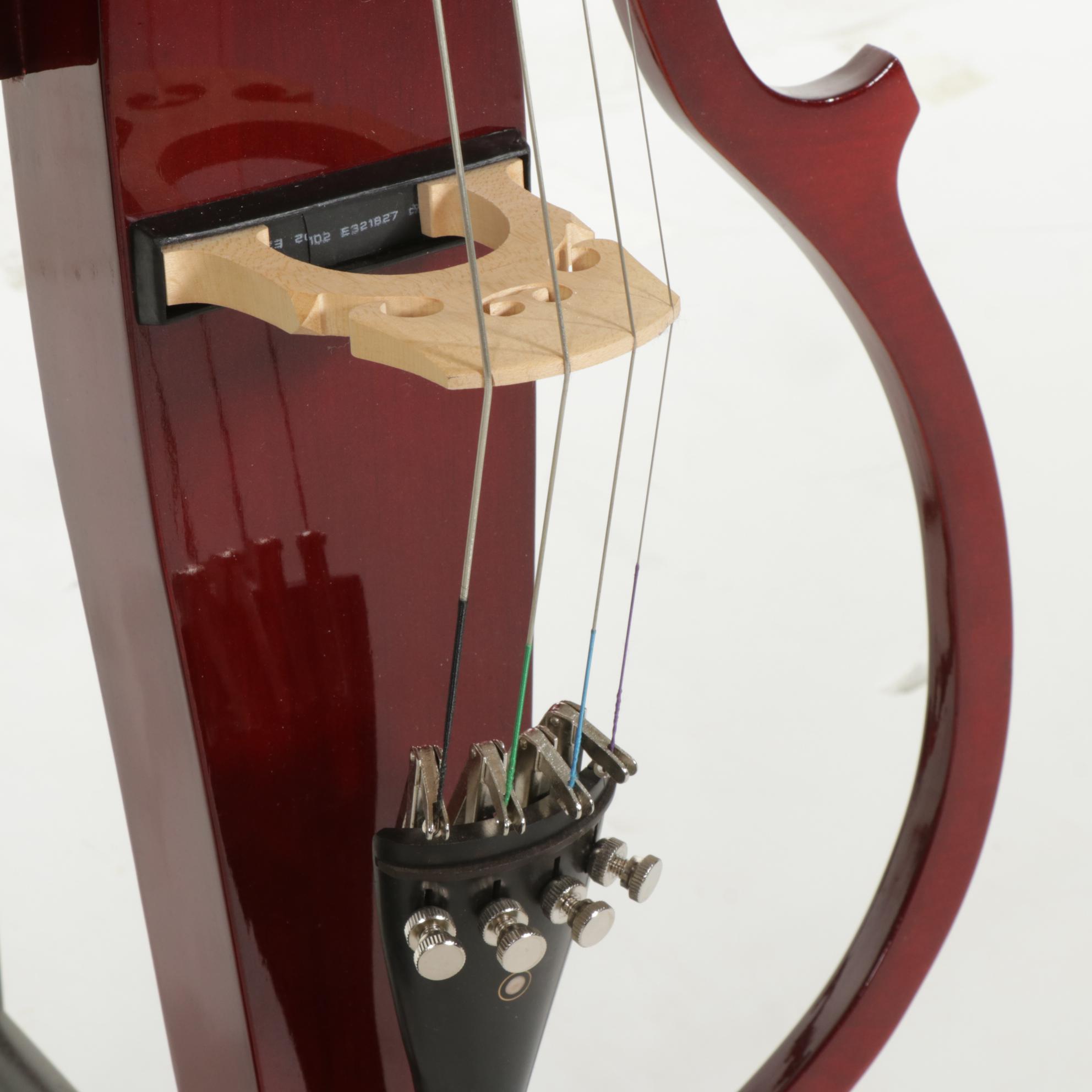 Cecilio Electric Cello With Nylon Case and Fender Amp