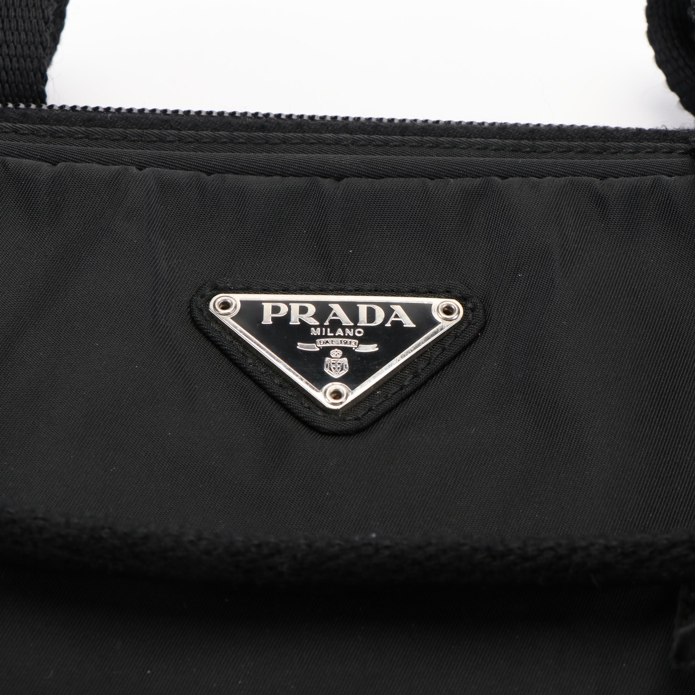 Prada Zip Around Tote Medium in Black Tessuto Nylon