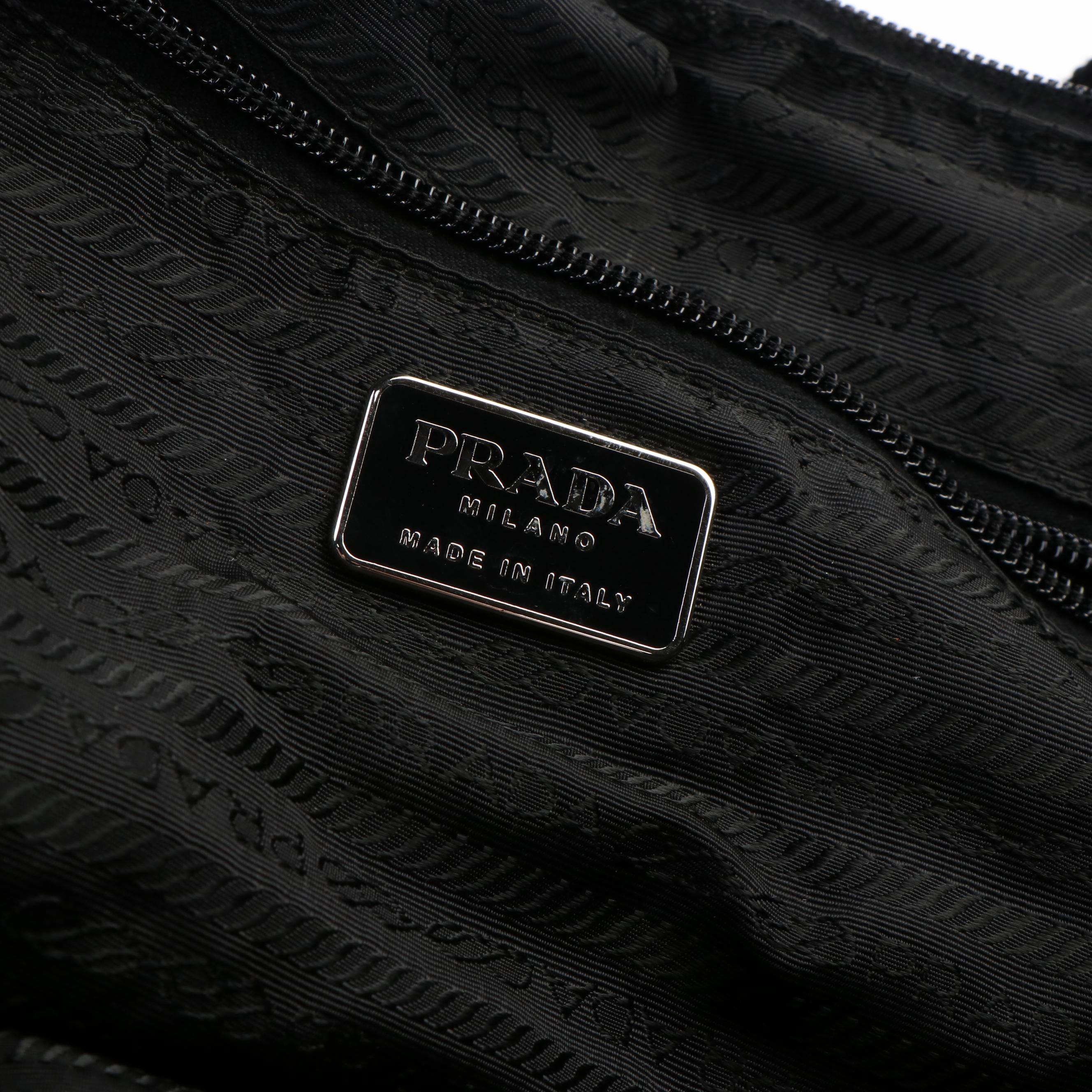 Prada Zip Around Tote Medium in Black Tessuto Nylon