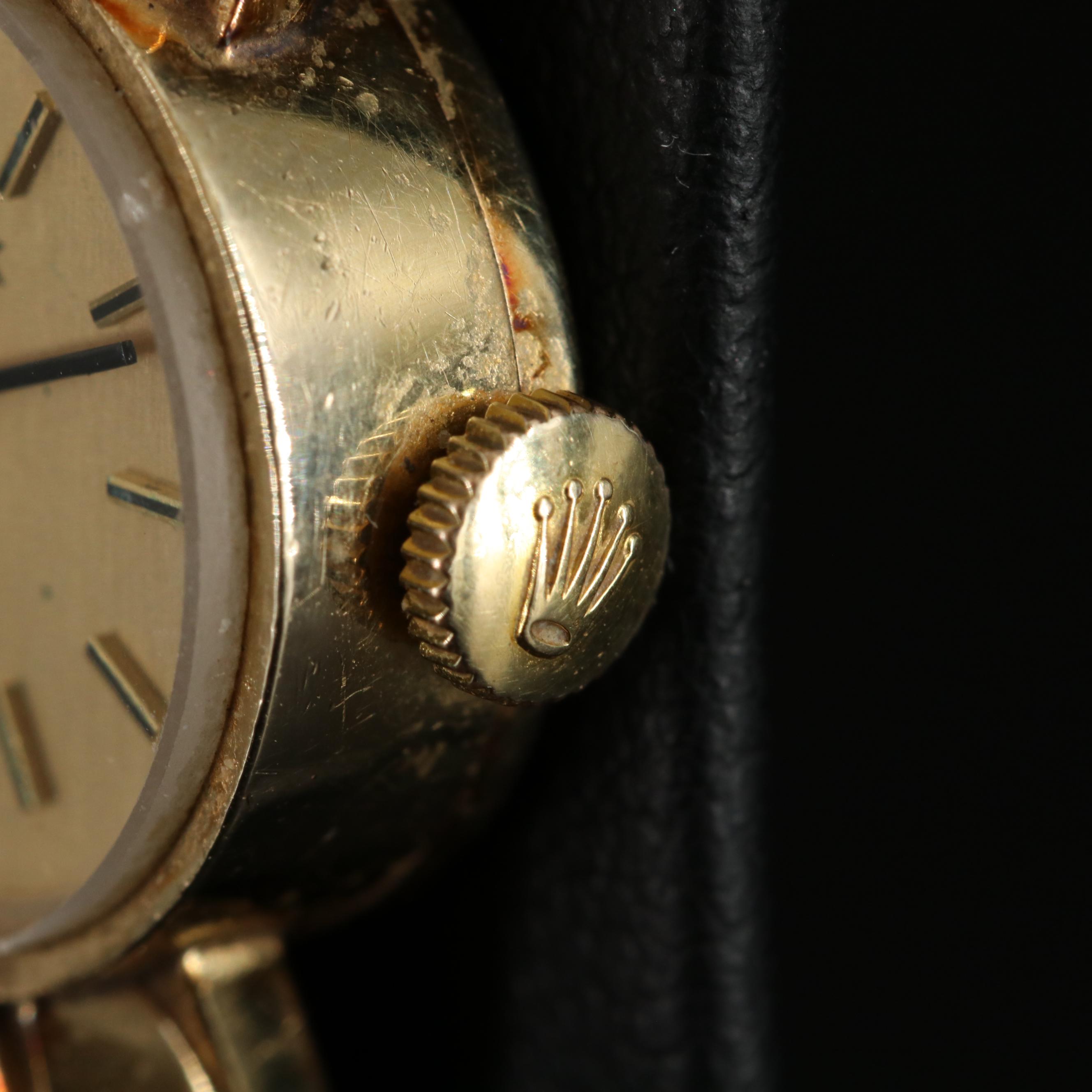 Vintage 14K Rolex Diamond Watch