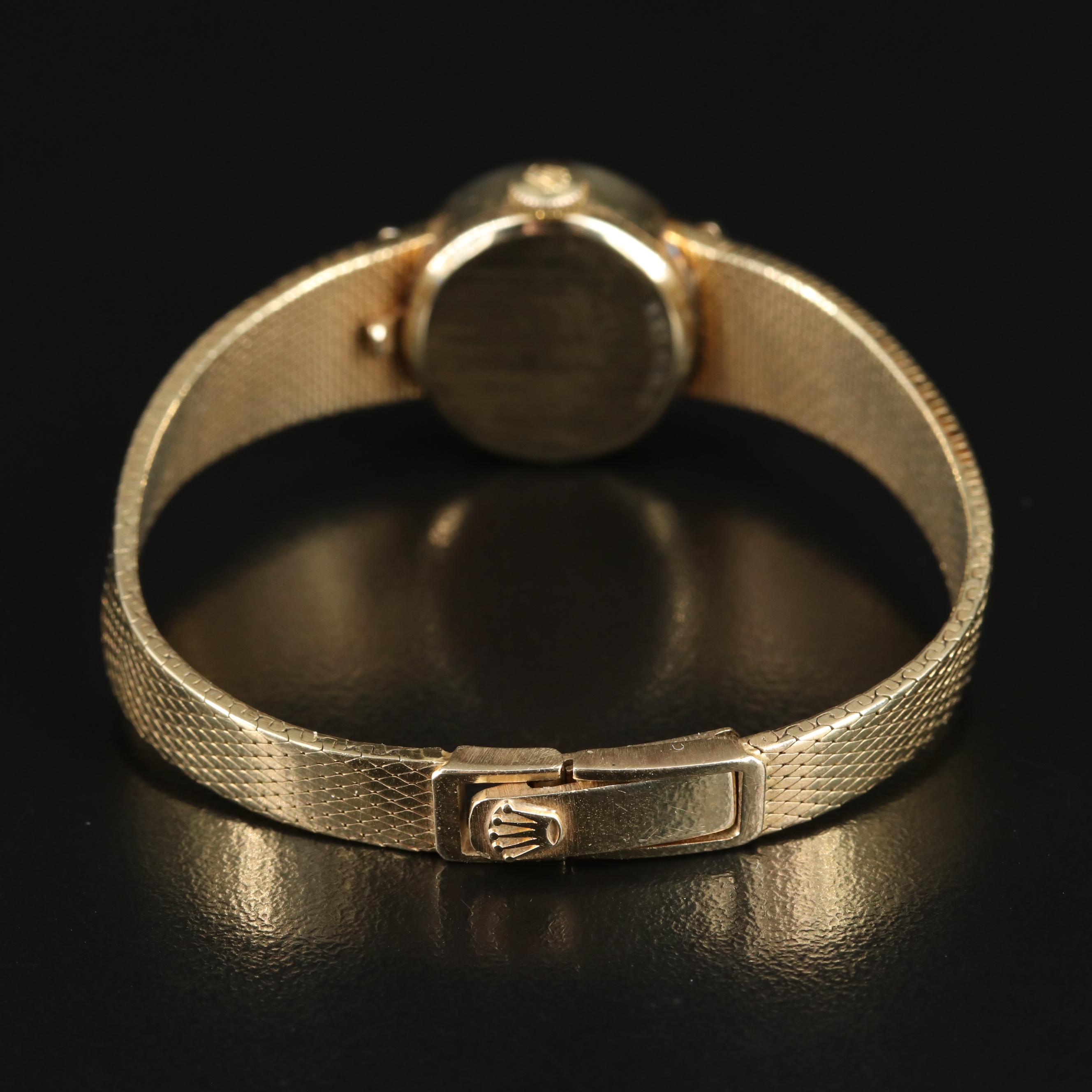 Vintage 14K Rolex Diamond Watch