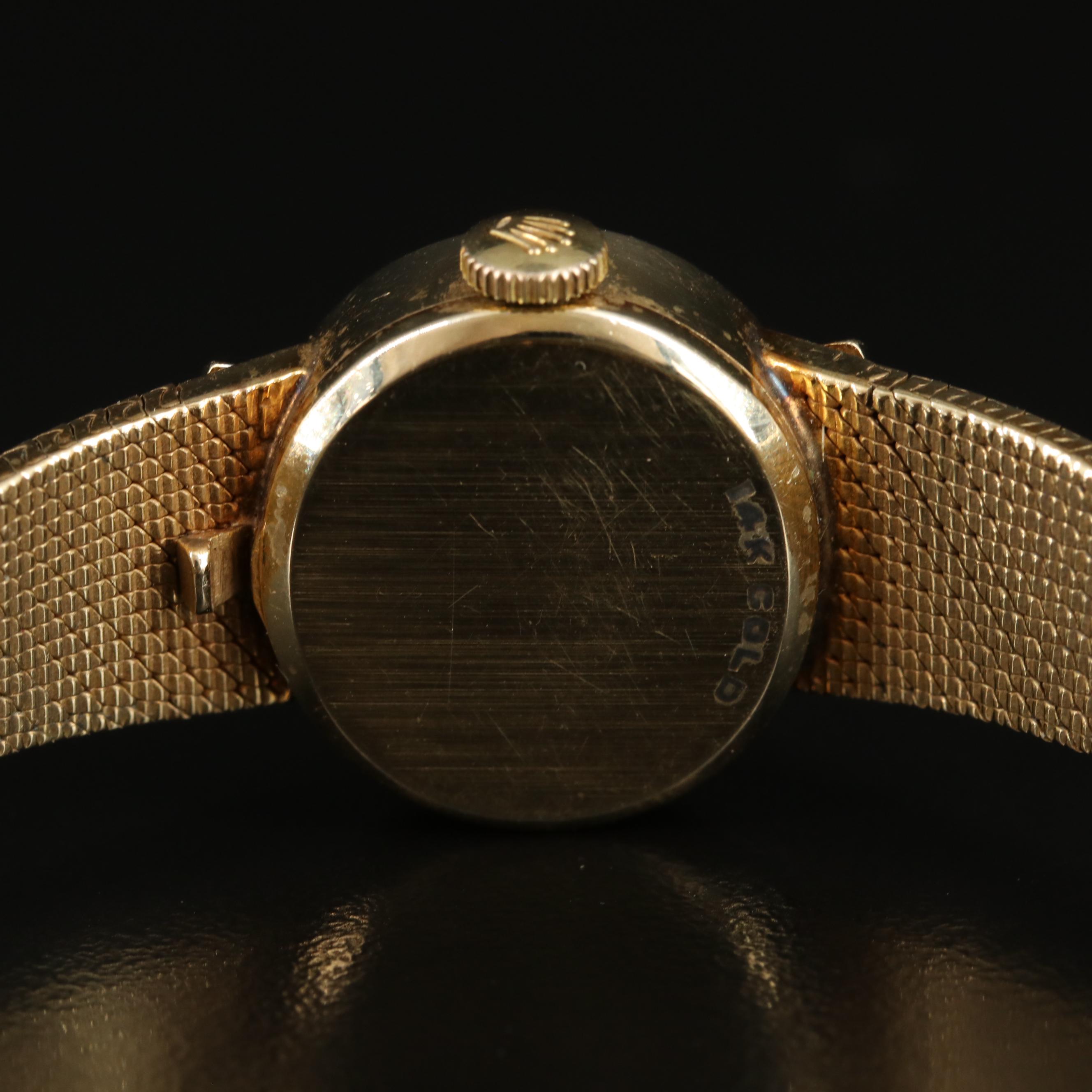 Vintage 14K Rolex Diamond Watch