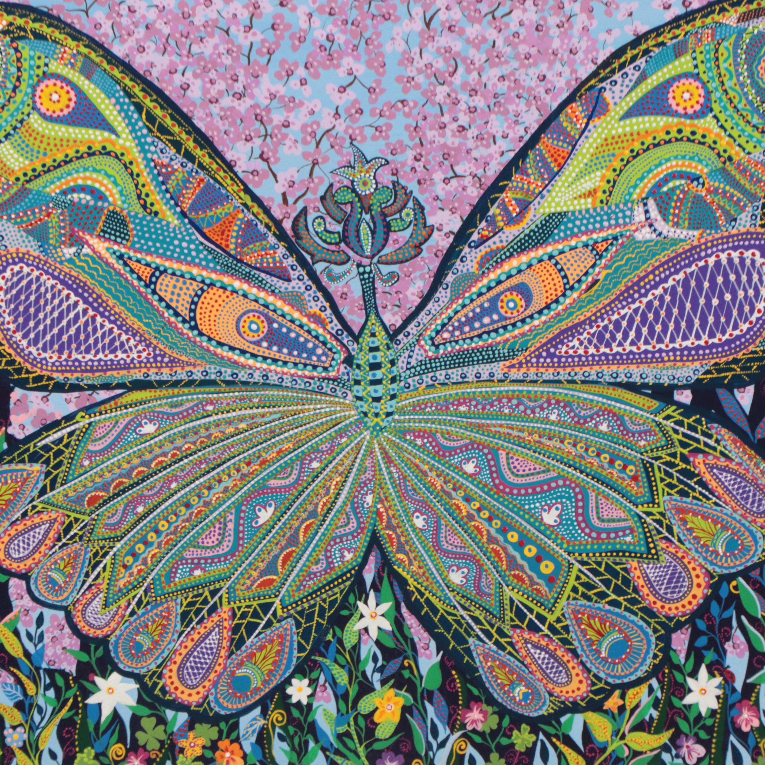 Erika Pochybova-Johnson Acrylic Painting "Butterfly," 2007