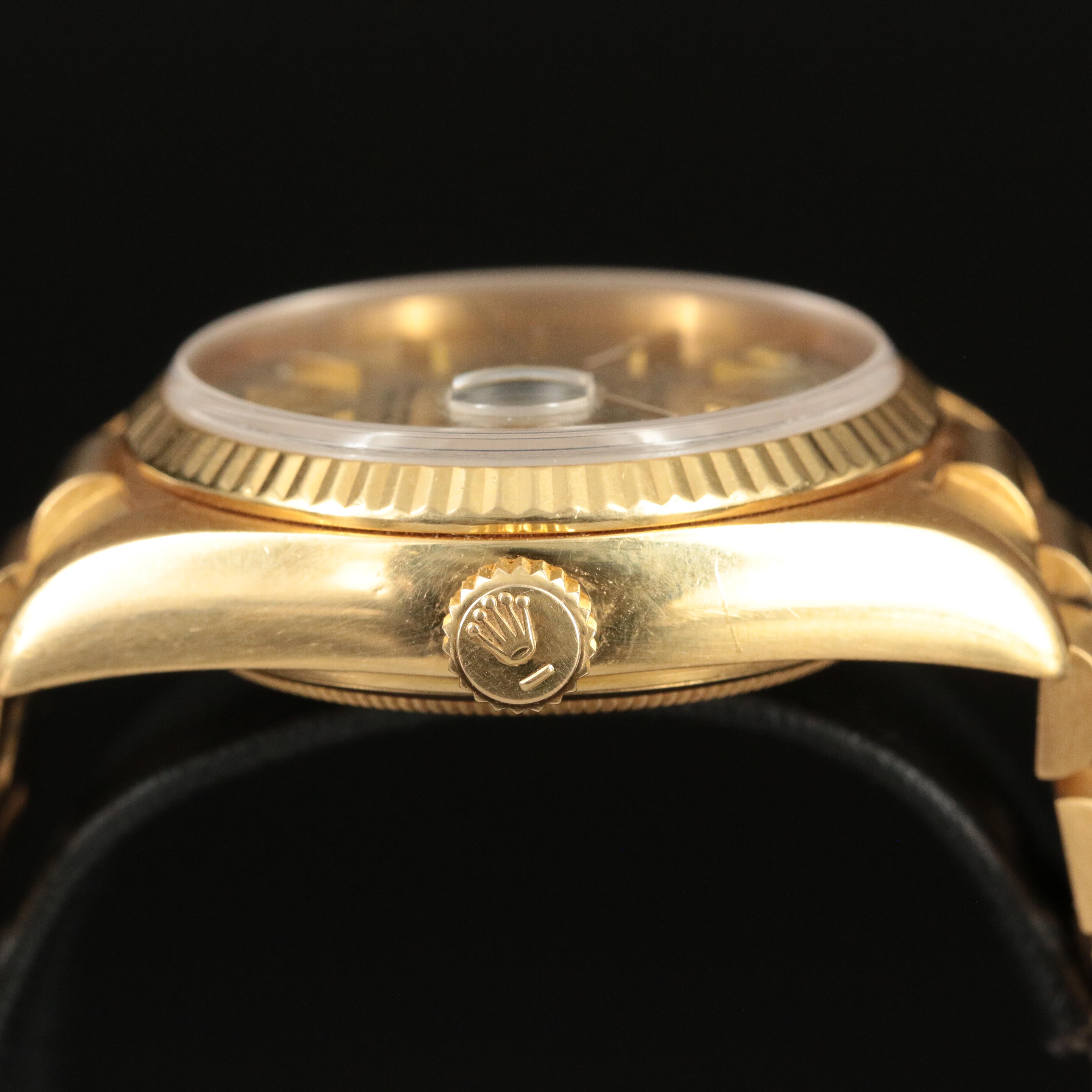 1986 Rolex 18K President Day-Date Watch
