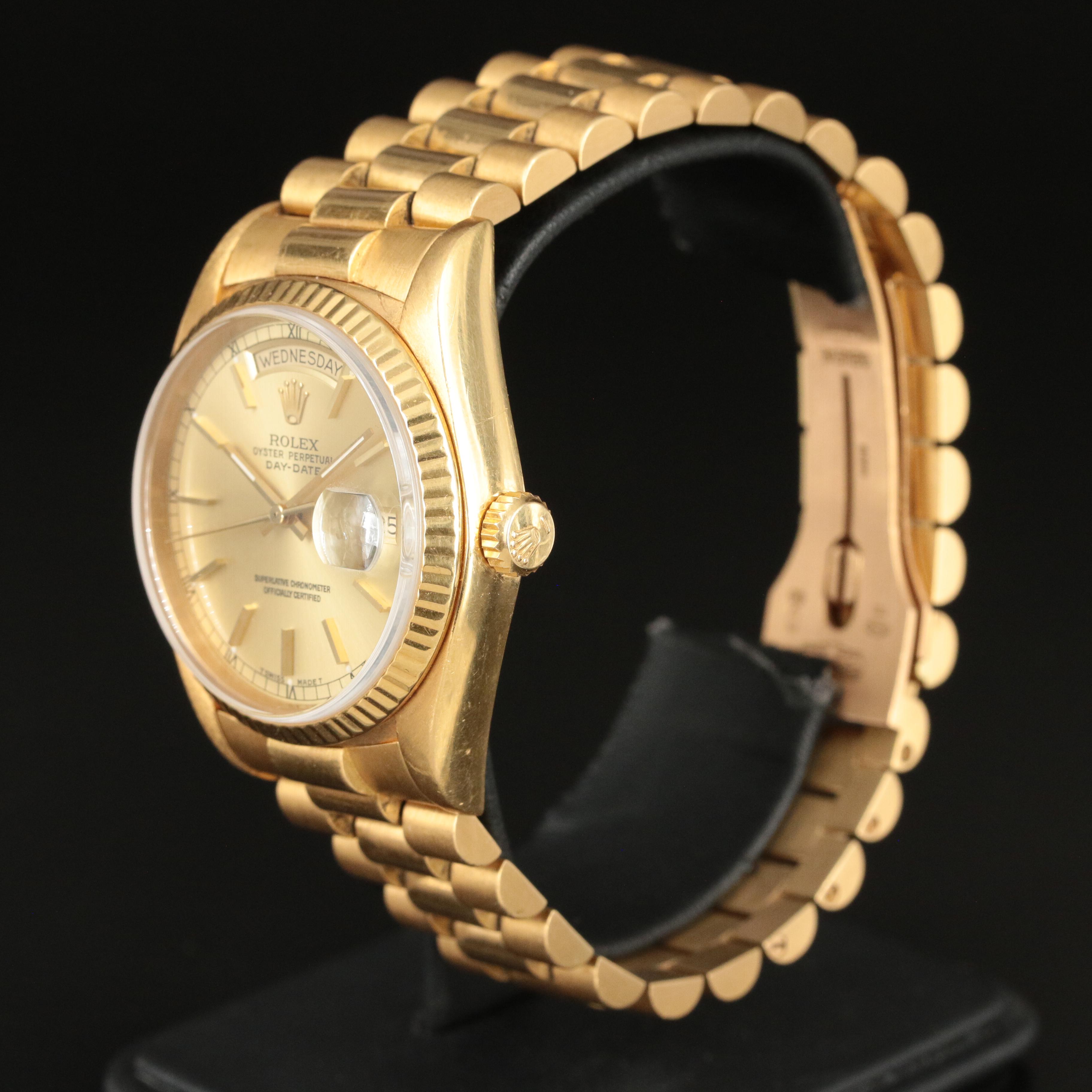 1986 Rolex 18K President Day-Date Watch