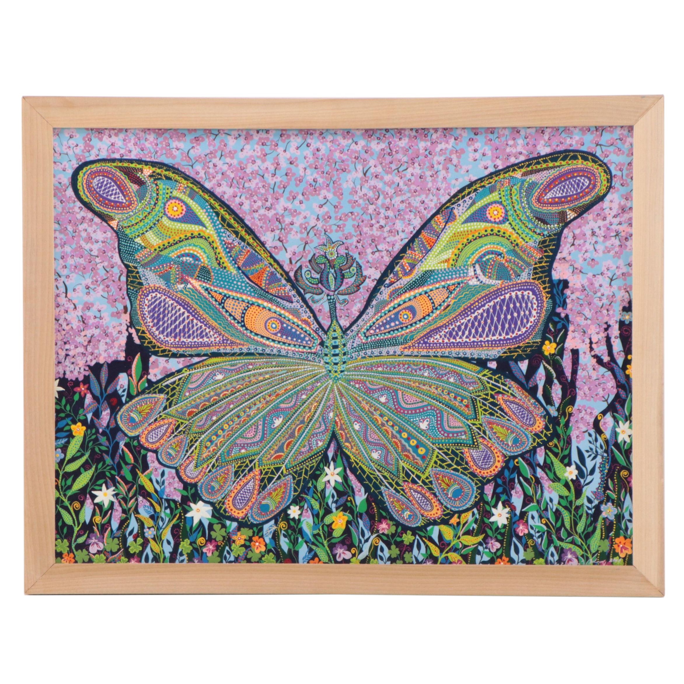 Erika Pochybova-Johnson Acrylic Painting "Butterfly," 2007