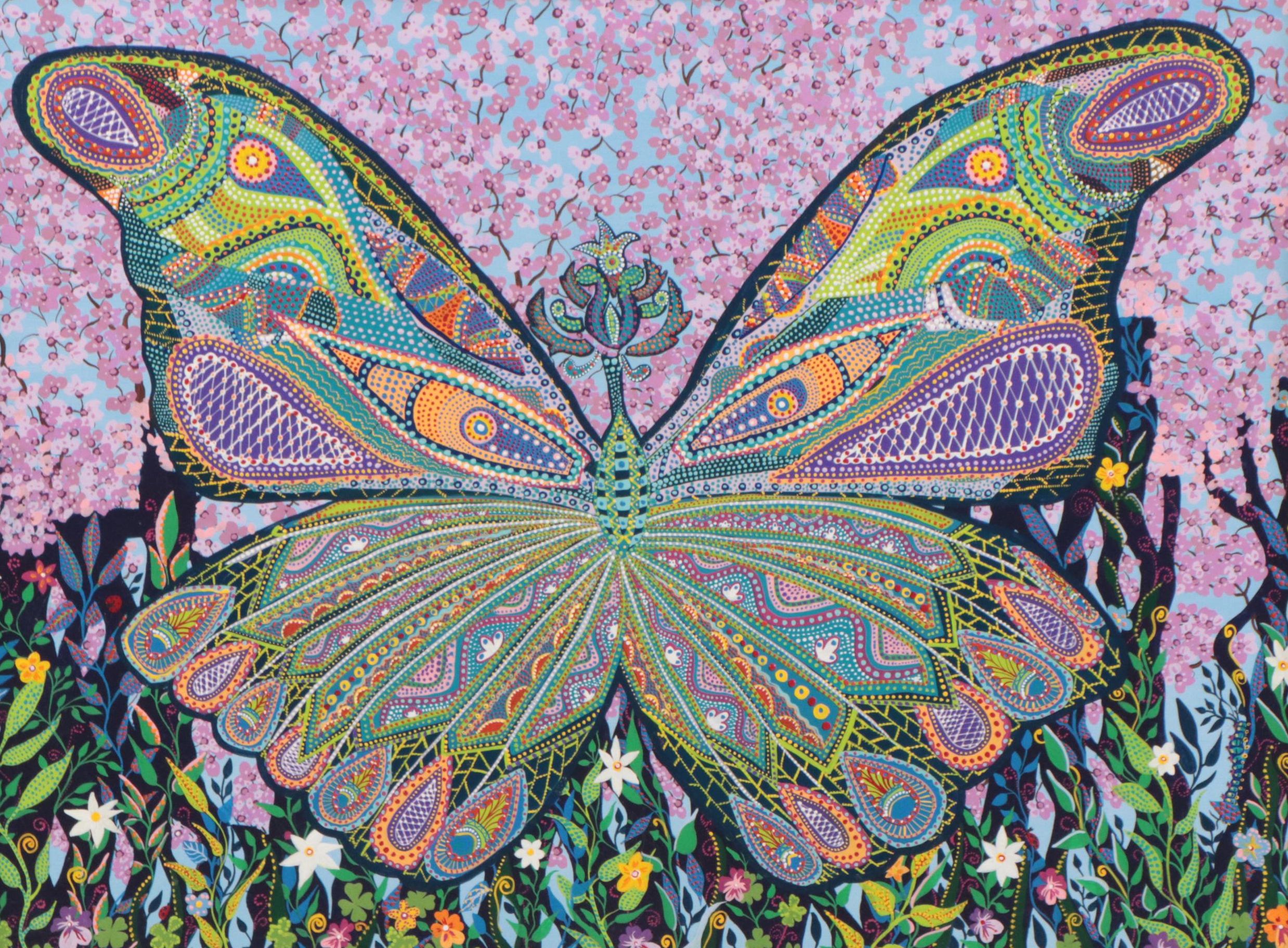 Erika Pochybova-Johnson Acrylic Painting "Butterfly," 2007