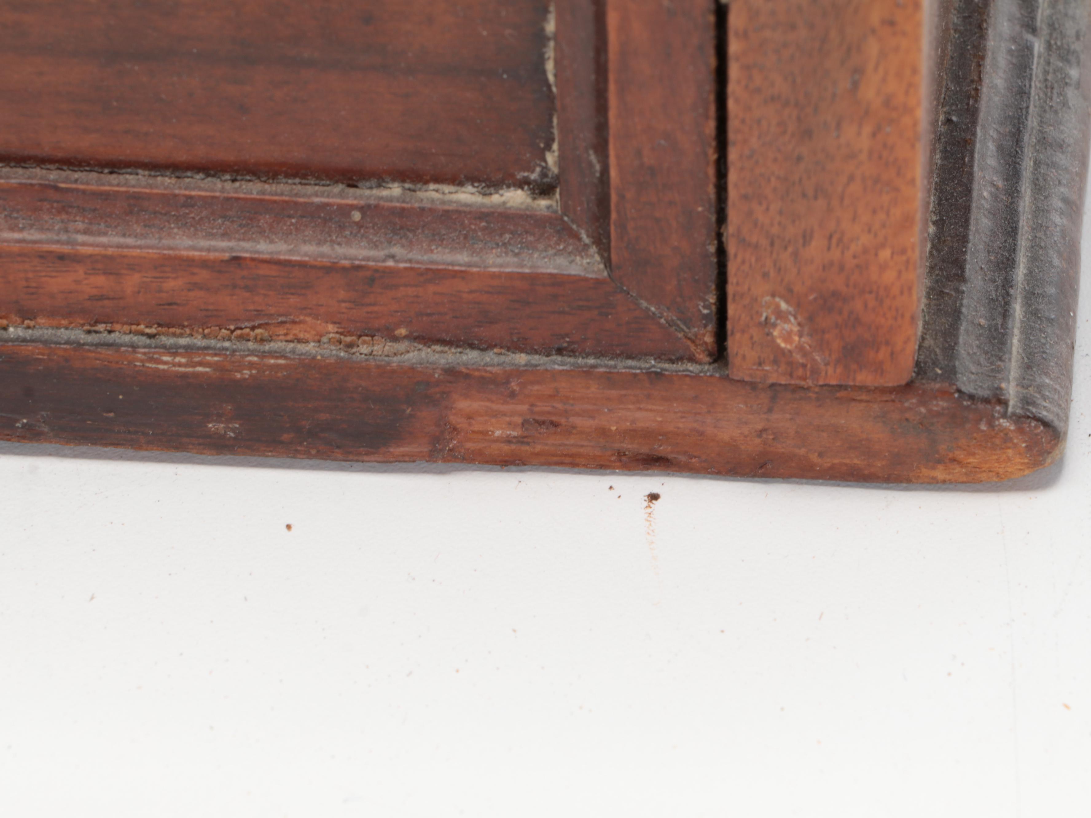Wooden Two Drawer Table Top Cabinet