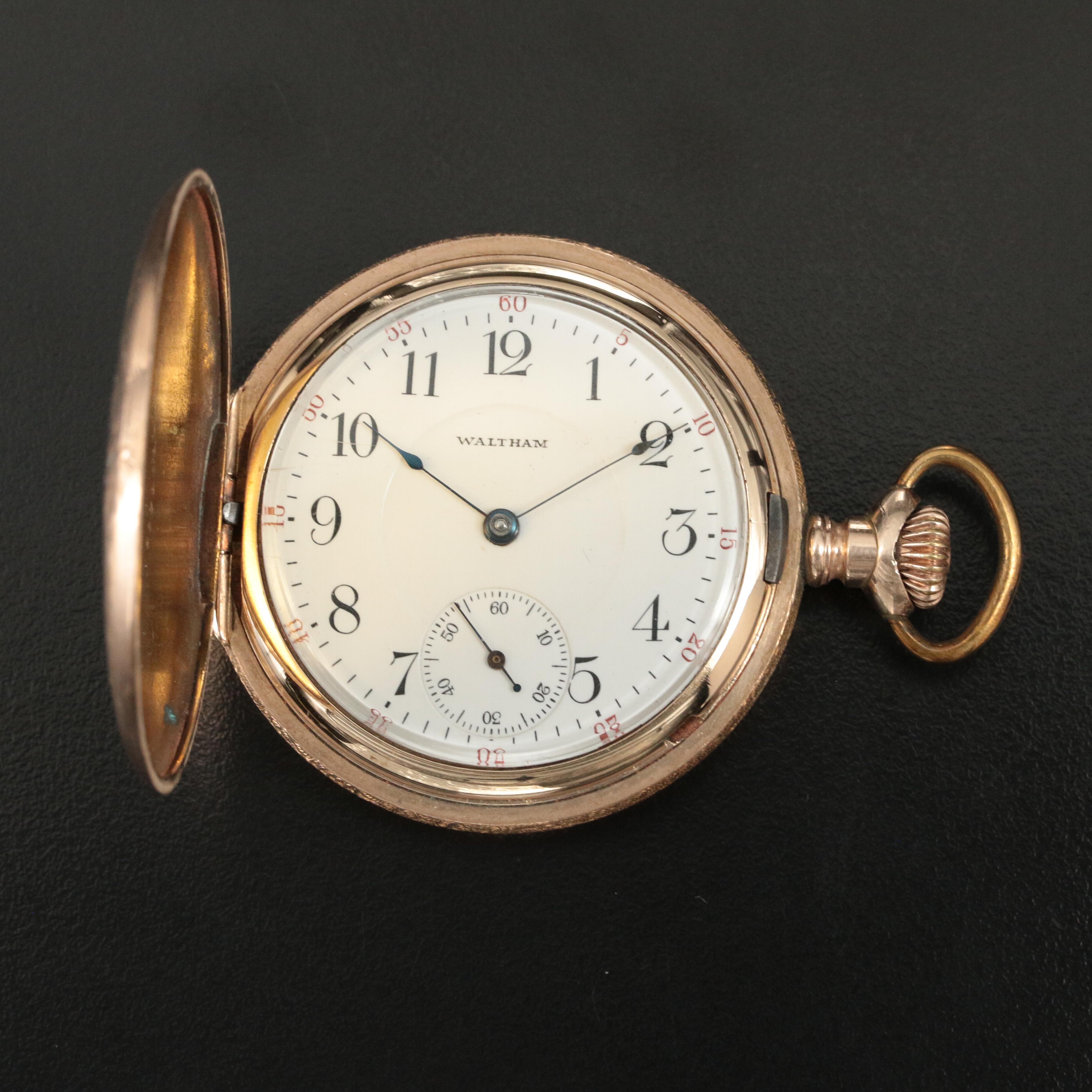 1908 Waltham Gold-Filled Hunting Case Pocket Watch