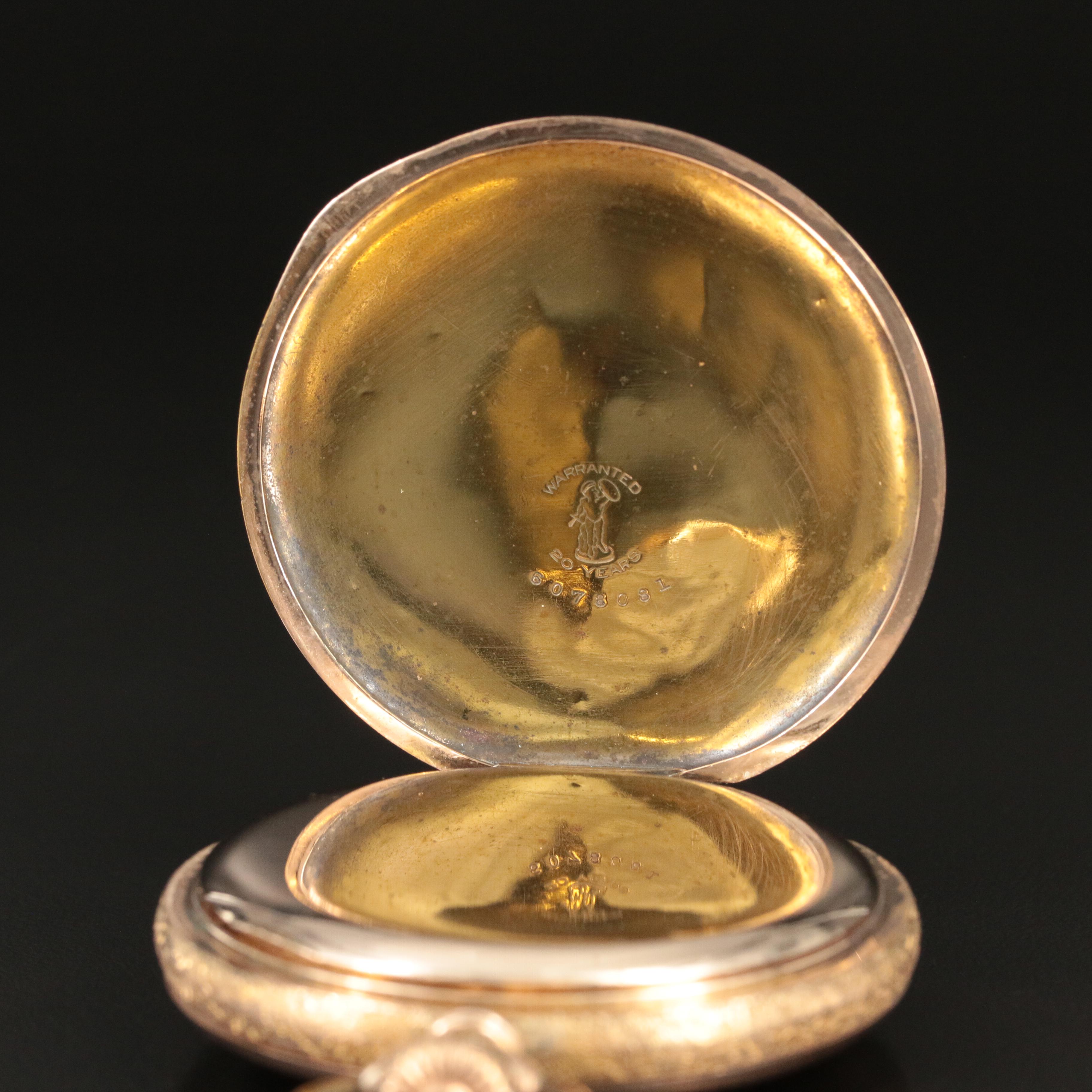 1908 Waltham Gold-Filled Hunting Case Pocket Watch