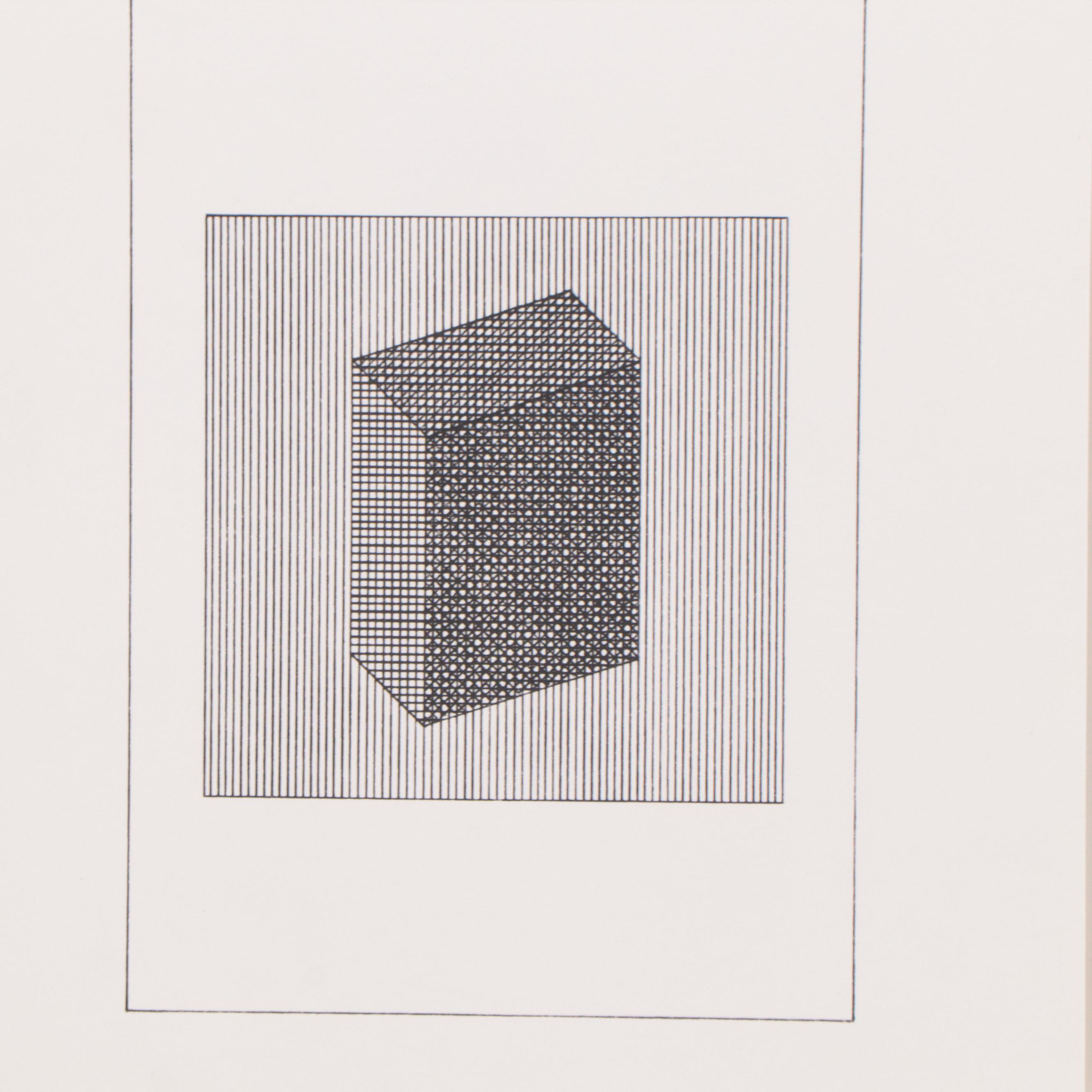 Sol LeWitt Op Art Silkscreen Plates from "Ficciones," 1984
