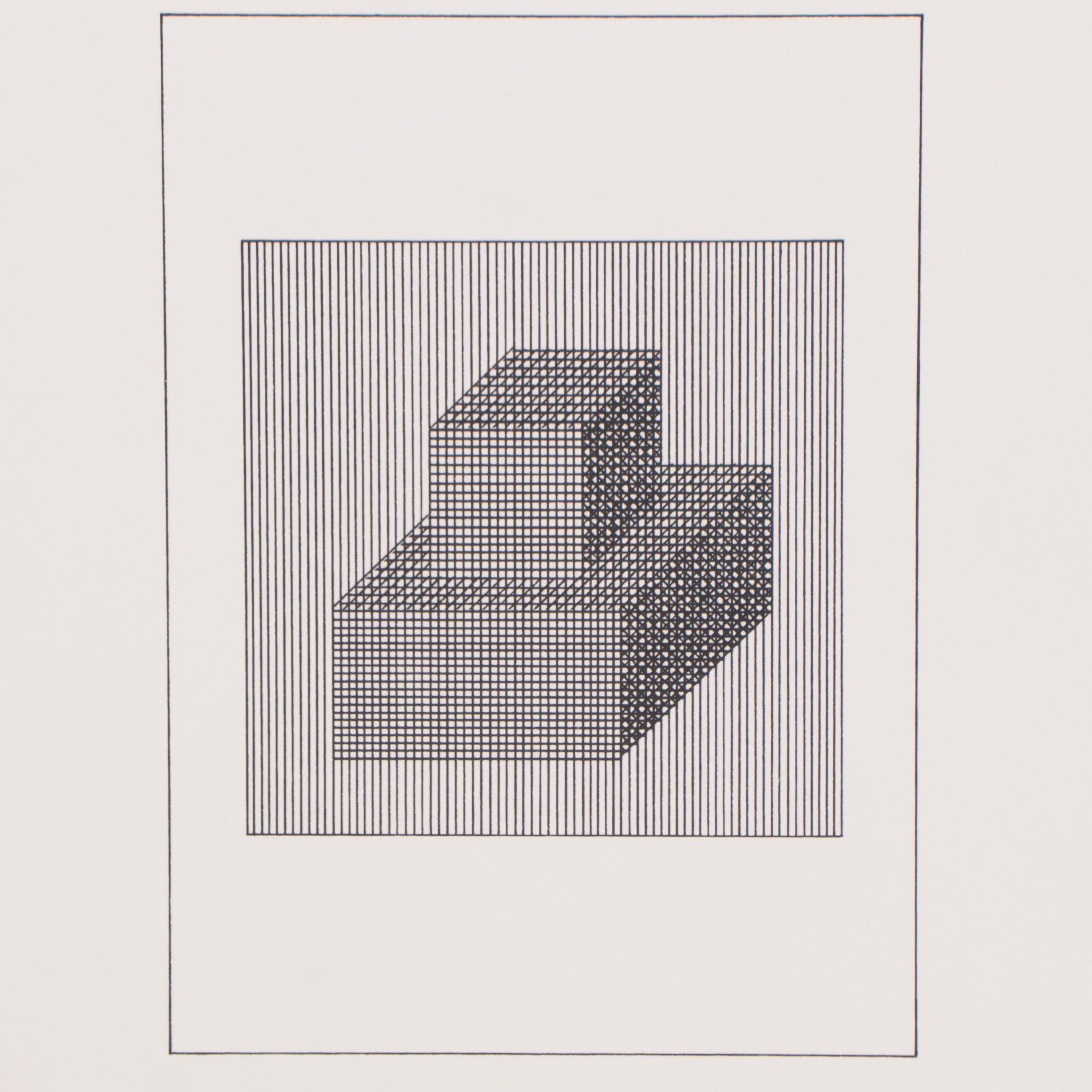 Sol LeWitt Op Art Silkscreen Plates from "Ficciones," 1984