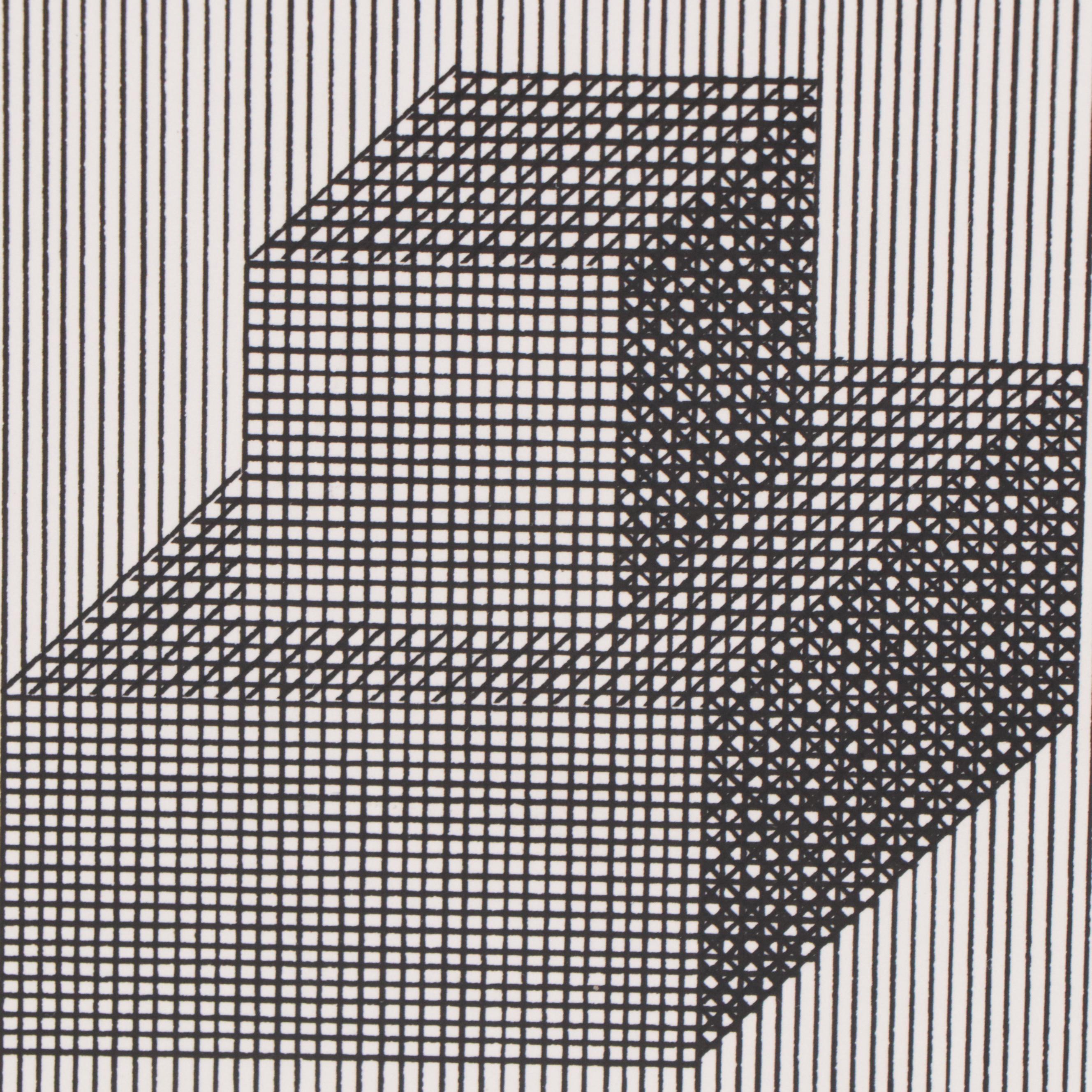 Sol LeWitt Op Art Silkscreen Plates from "Ficciones," 1984