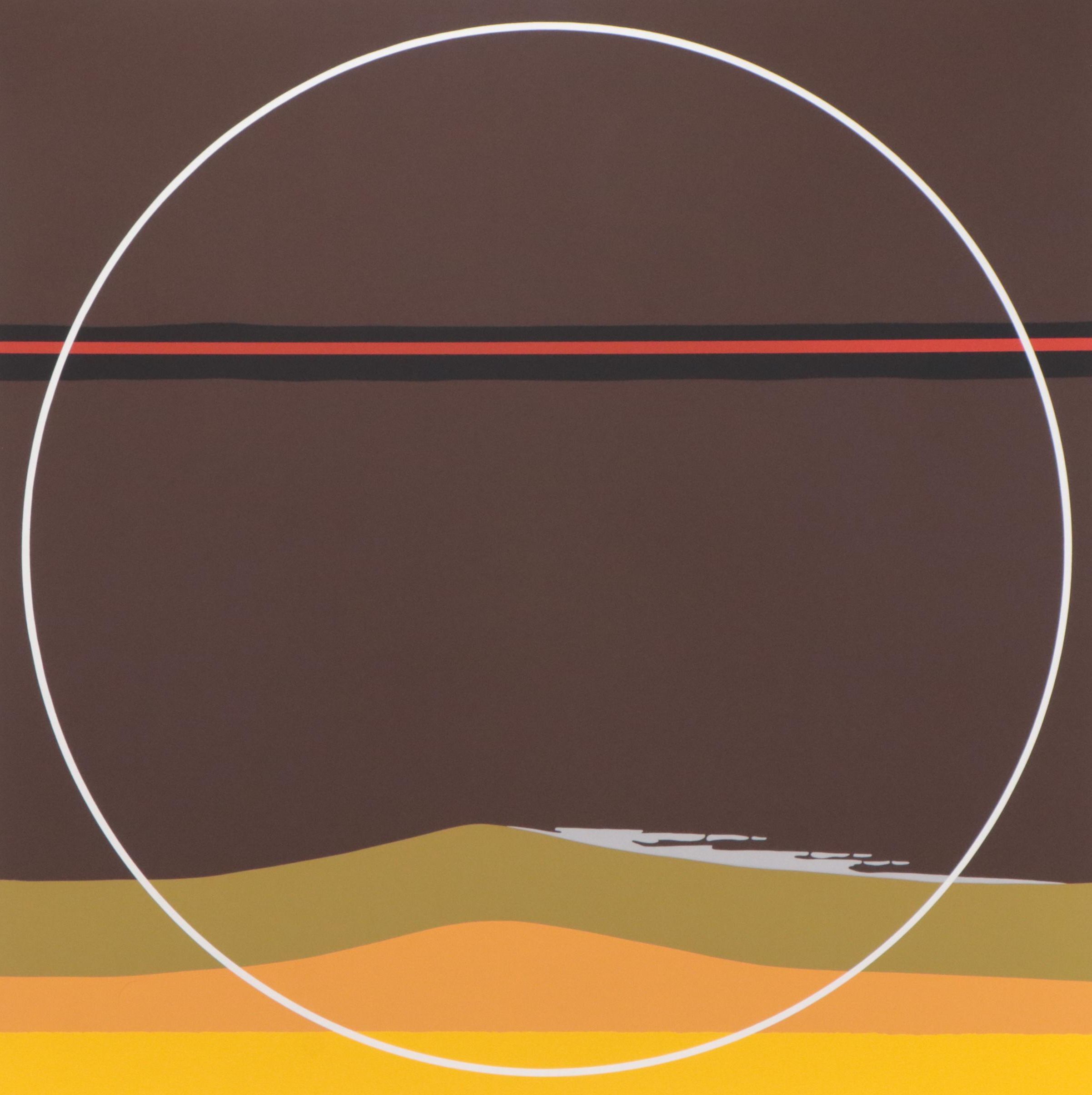 Thomas Whelan Benton Serigraph "Yellow Dunes," 1981