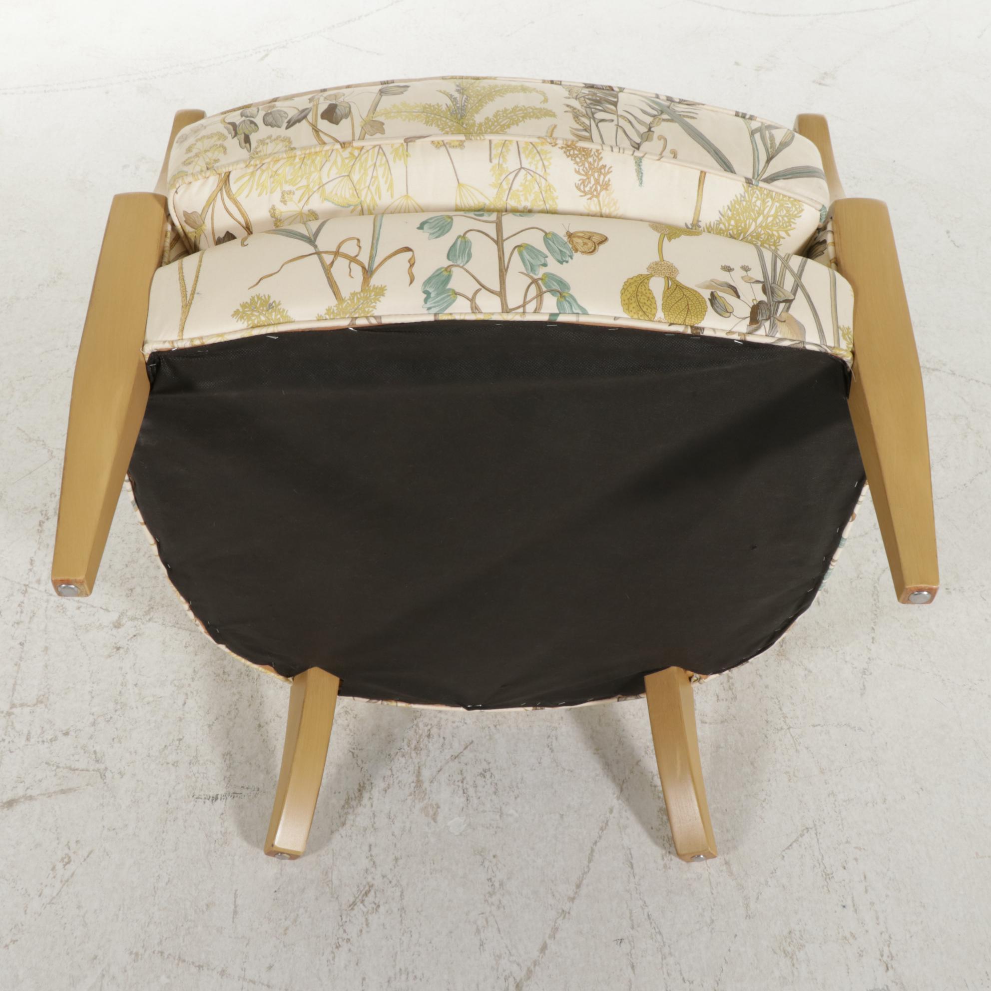 Arhaus Furniture Custom-Upholstered and Painted Armchair